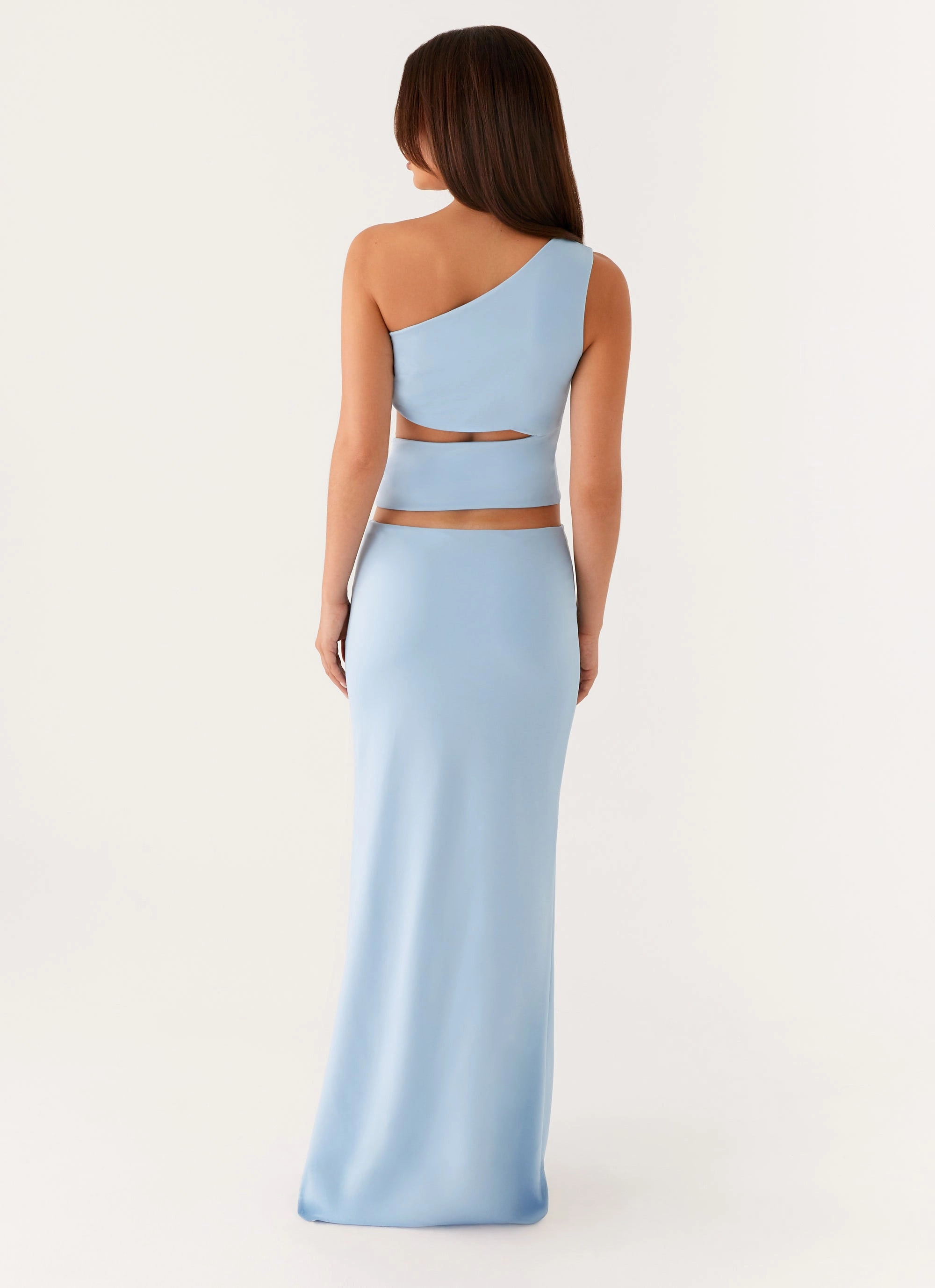 Removable-Straps Laylani Cut Out Maxi Dress - Blue