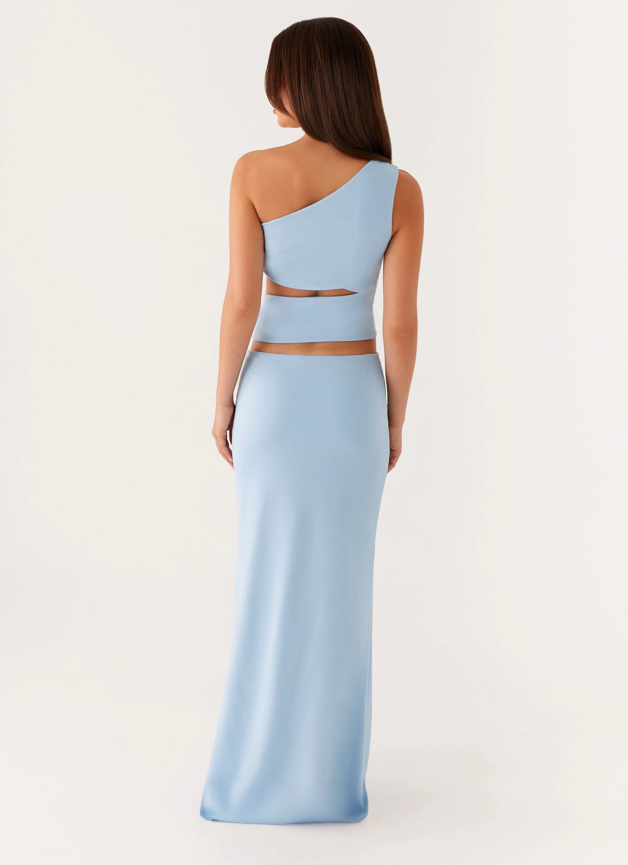 Breathable Design Casual Comfort Wear Laylani Cut Out Maxi Dress - Blue