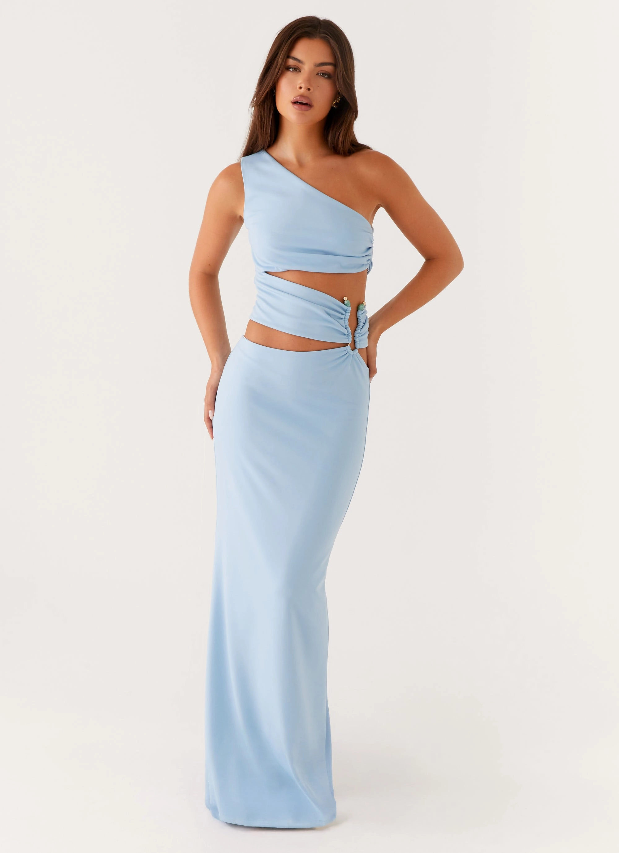 Texture Mood Smart Comfort Laylani Cut Out Maxi Dress - Blue