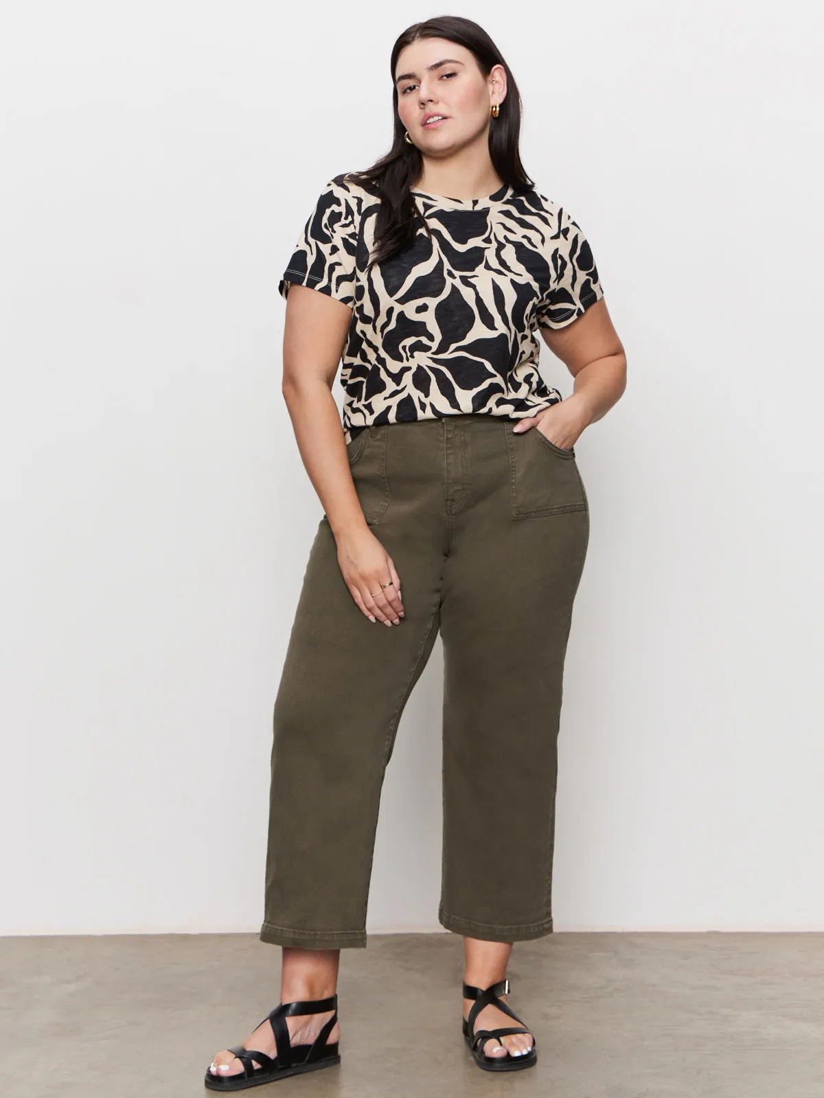 League Crop Jeans Fatigue Extended Sizing Long Use Travel Ready Fit