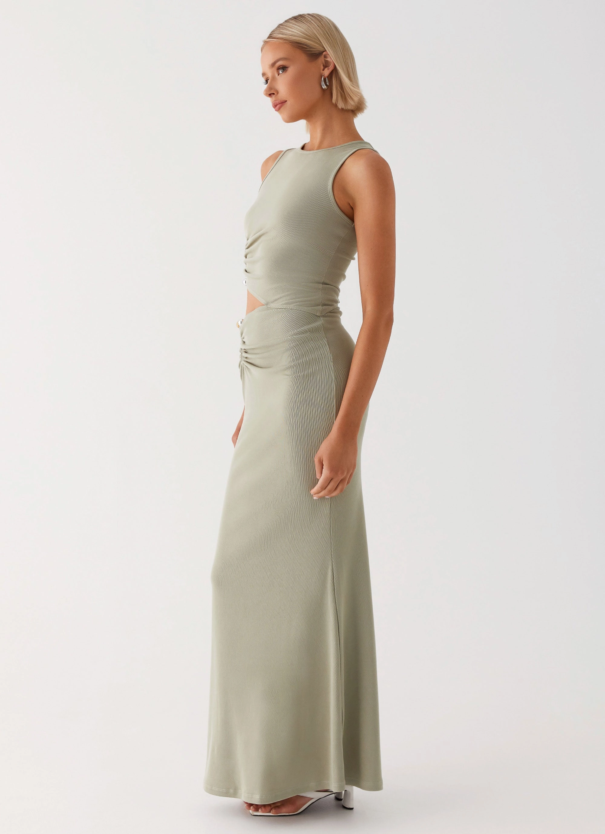 Work Ready Knit Cool Lennox Maxi Dress - Sage