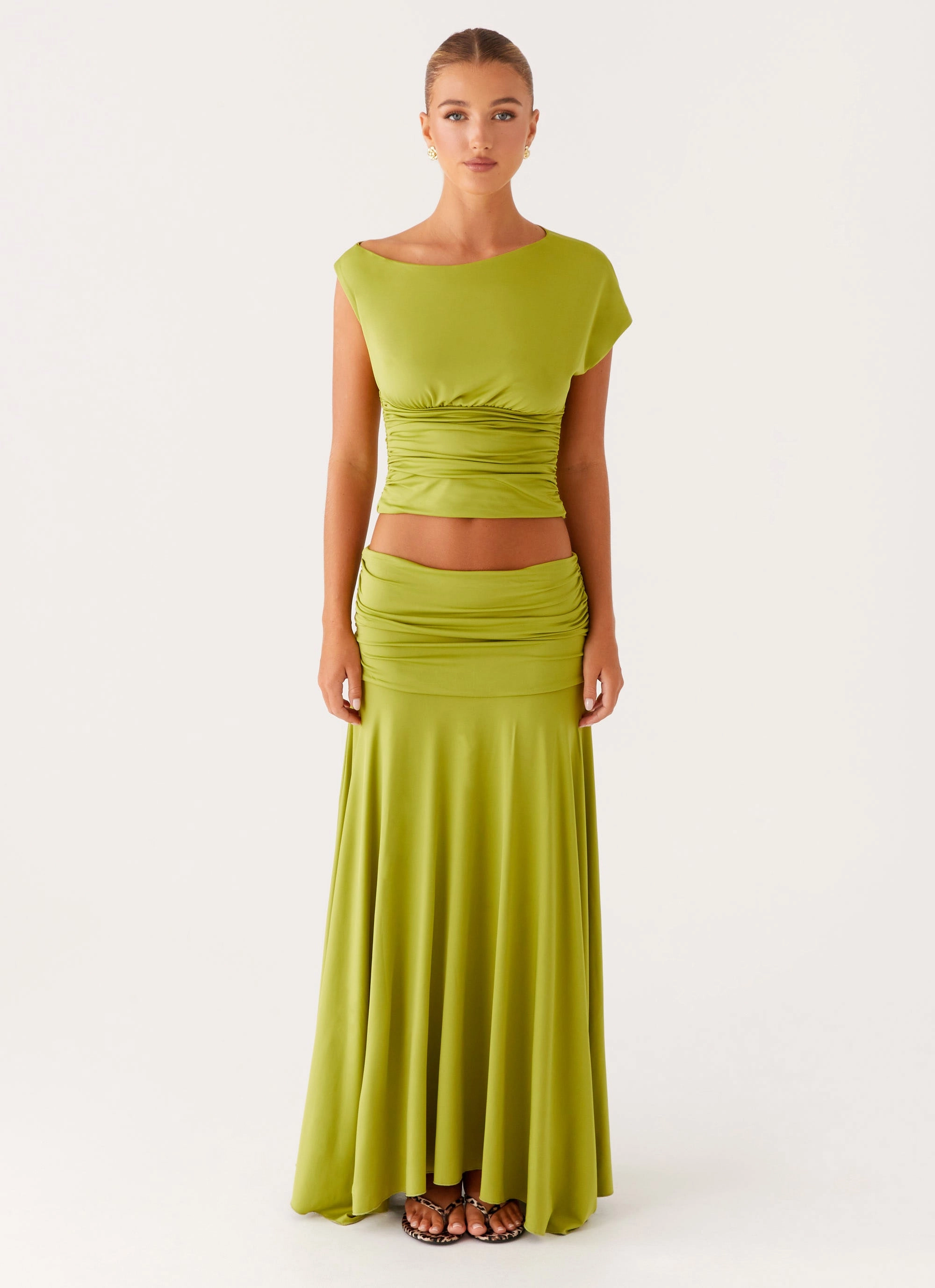 Liana Asym Top - Green FadeResistantTechnology Flexible Design