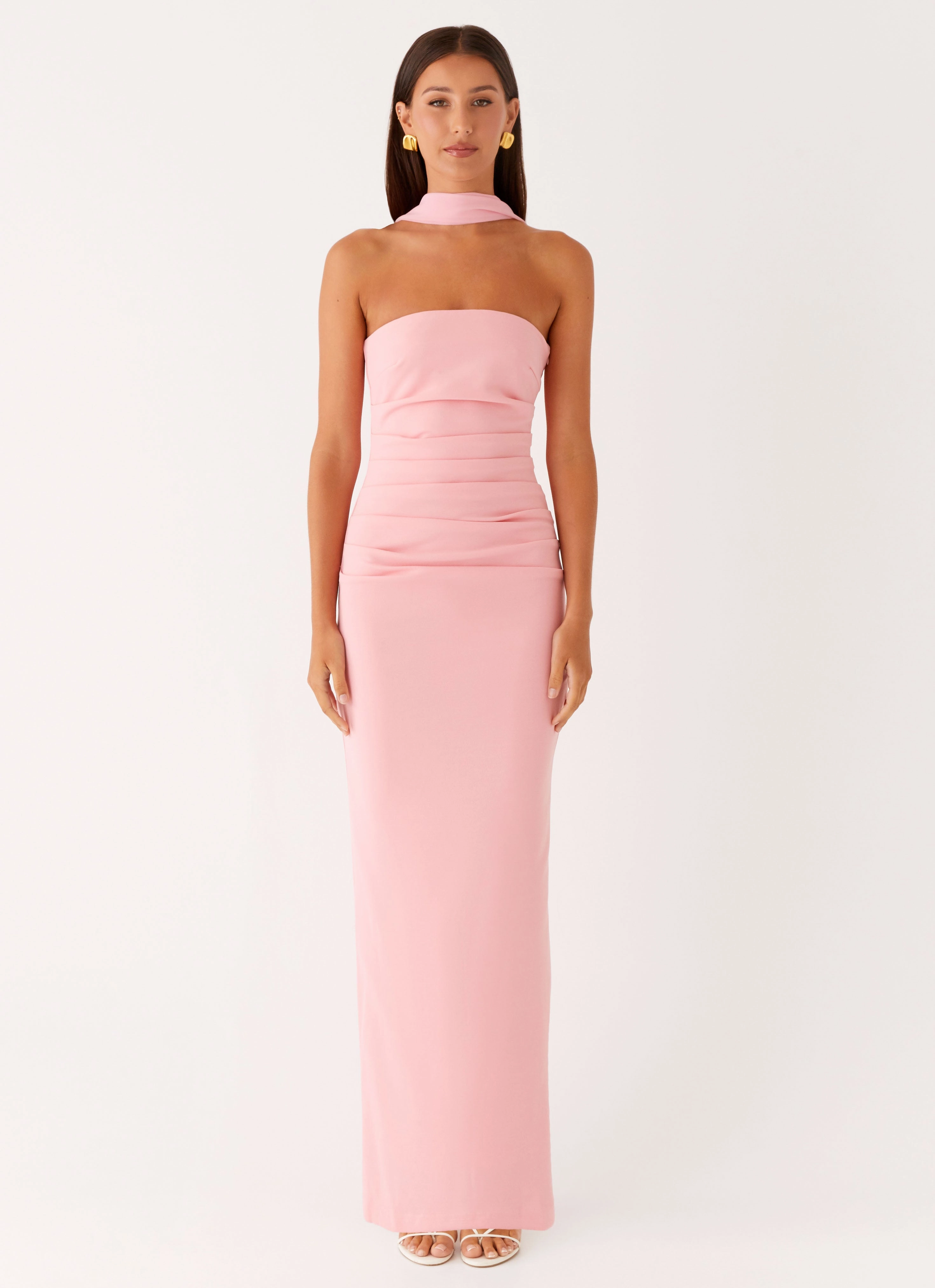 Love Blend Magnetic-Closure Libra Maxi Dress - Pink