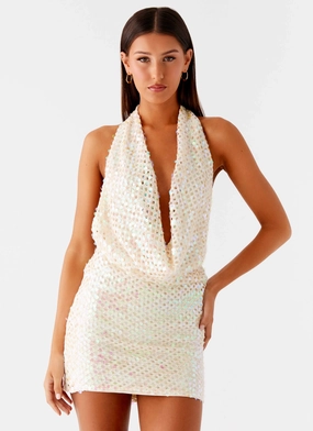 You Make Me Feel Mini Dress - Ivory Fit for All Seasons