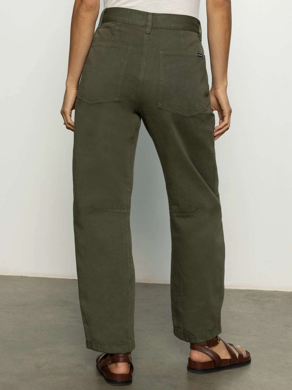 NoRoll Hem Technology Adjustable Hemline Boyfriend Utility Pant Kalamata