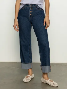 Formal Look All-Season Wear Luna Cuffed Standard Rise Jeans Solstice