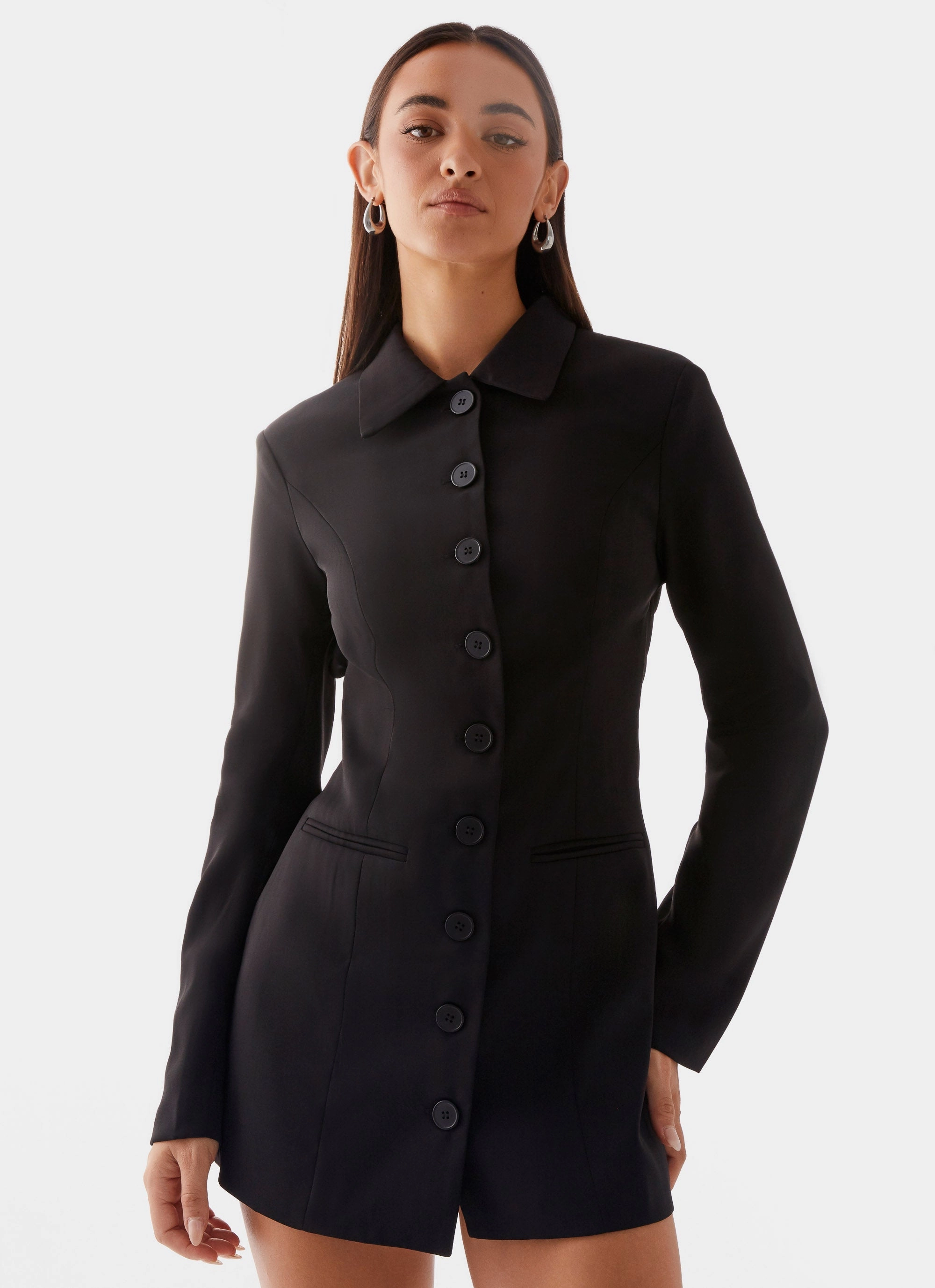 Personality Style Memphis Blazer Mini Dress - Black