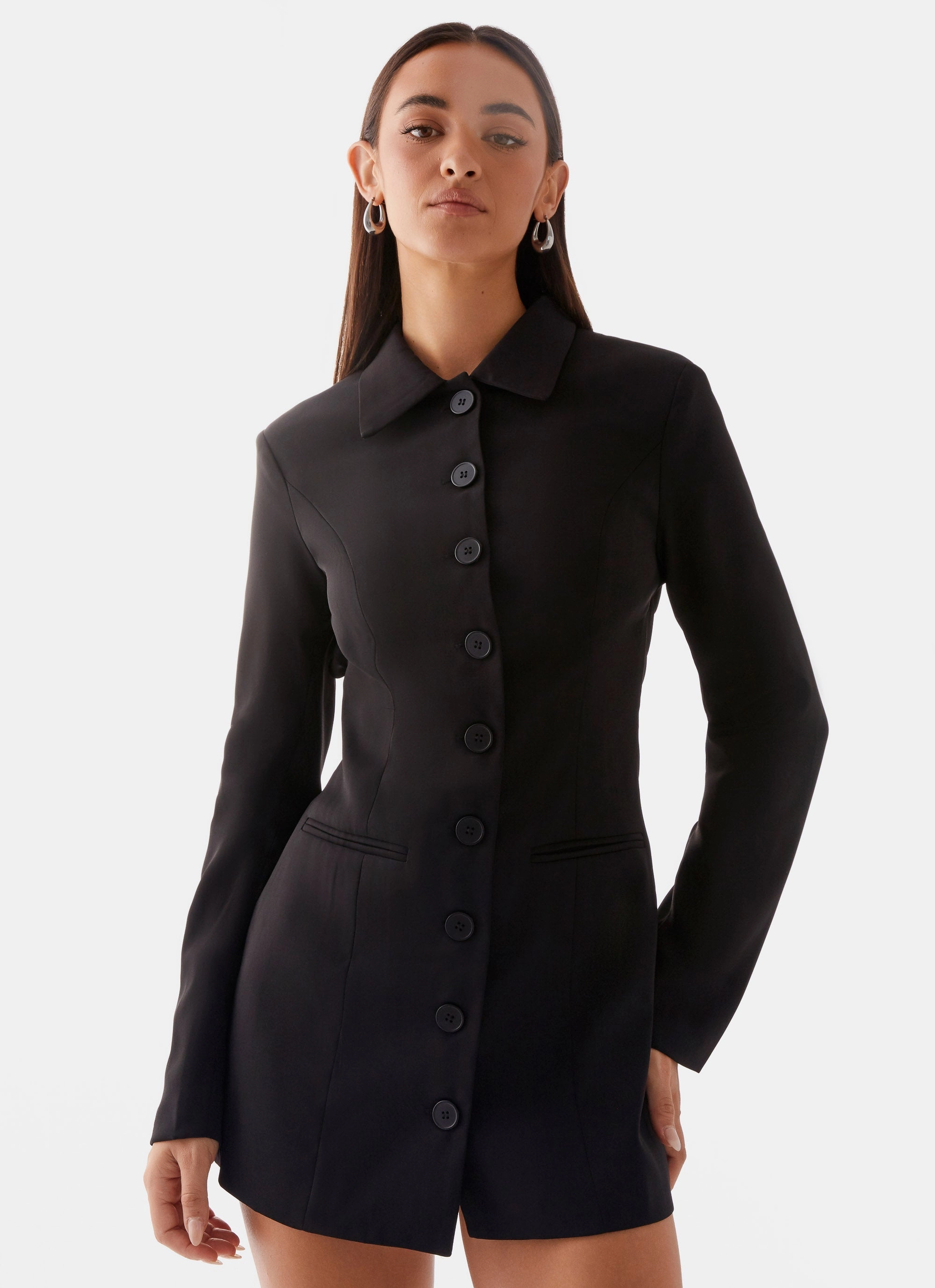 Memphis Blazer Mini Dress - Black Functional Wear Low Key