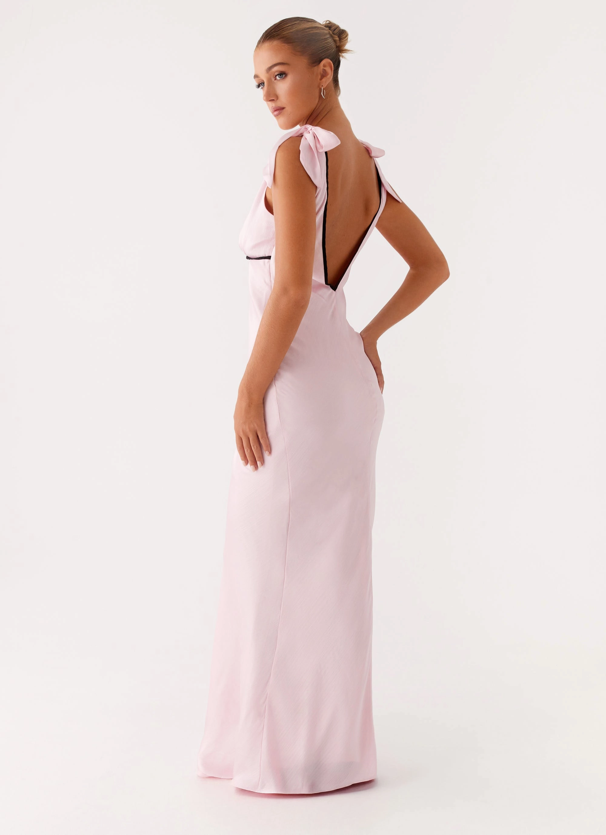 Romeo Maxi Dress - Pink Texture Blend Cool Simplicity