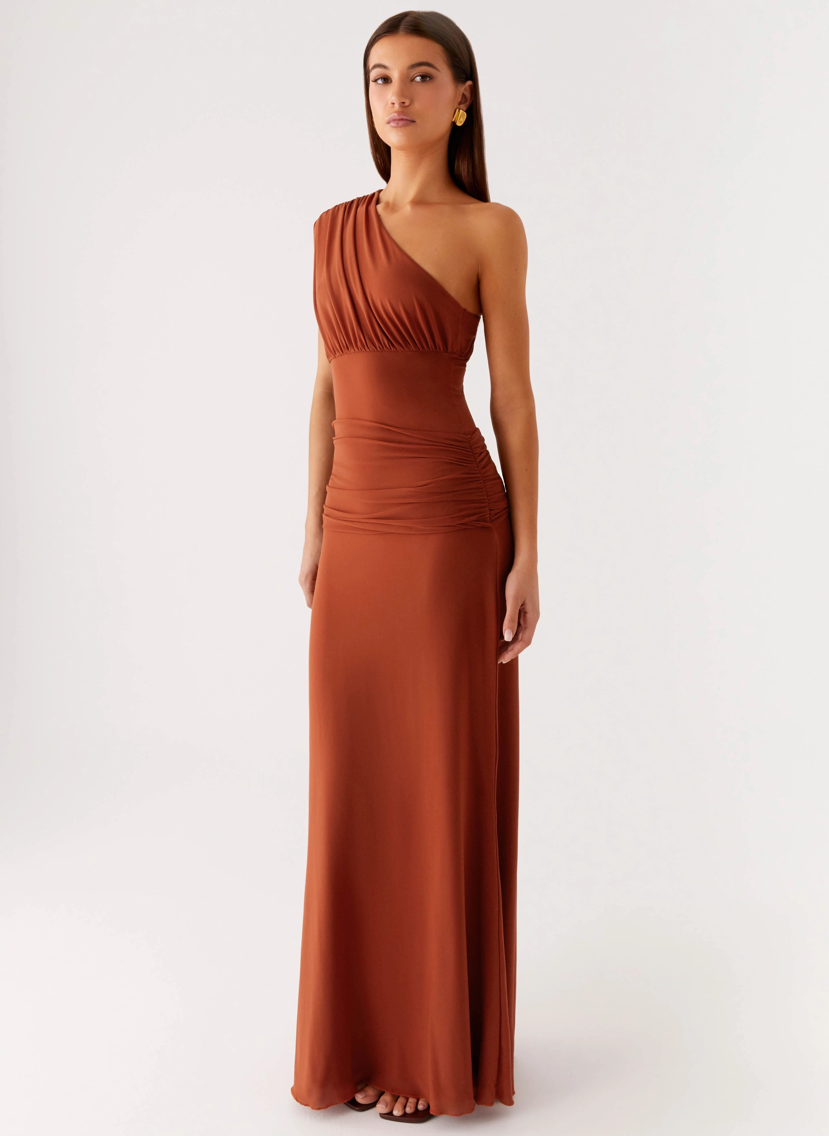 Glimmer Maxi Dress - Rust Classic Fit