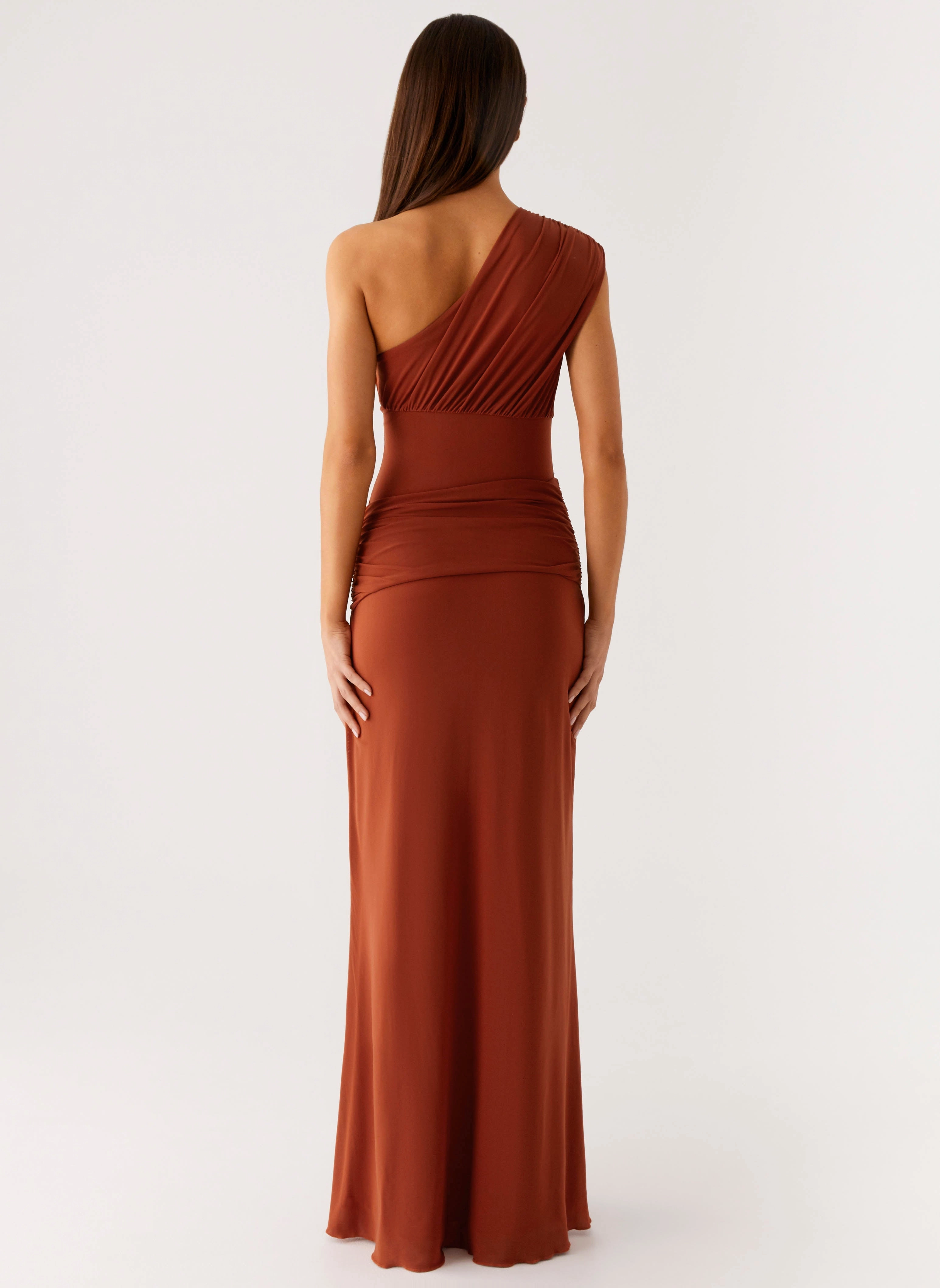 Glimmer Maxi Dress - Rust Piped-Edge