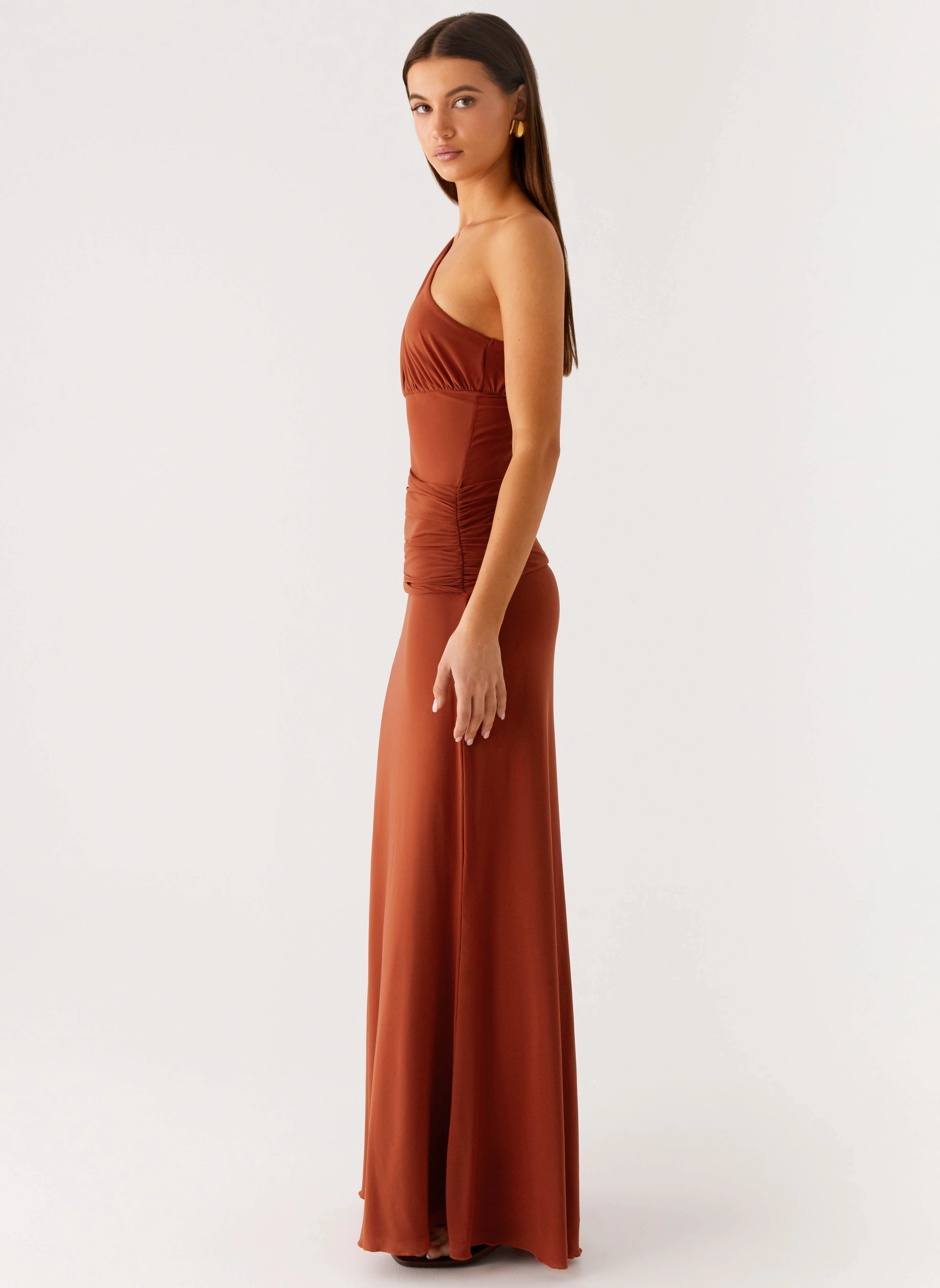 Timeless Layer Relaxed Comfort Glimmer Maxi Dress - Rust