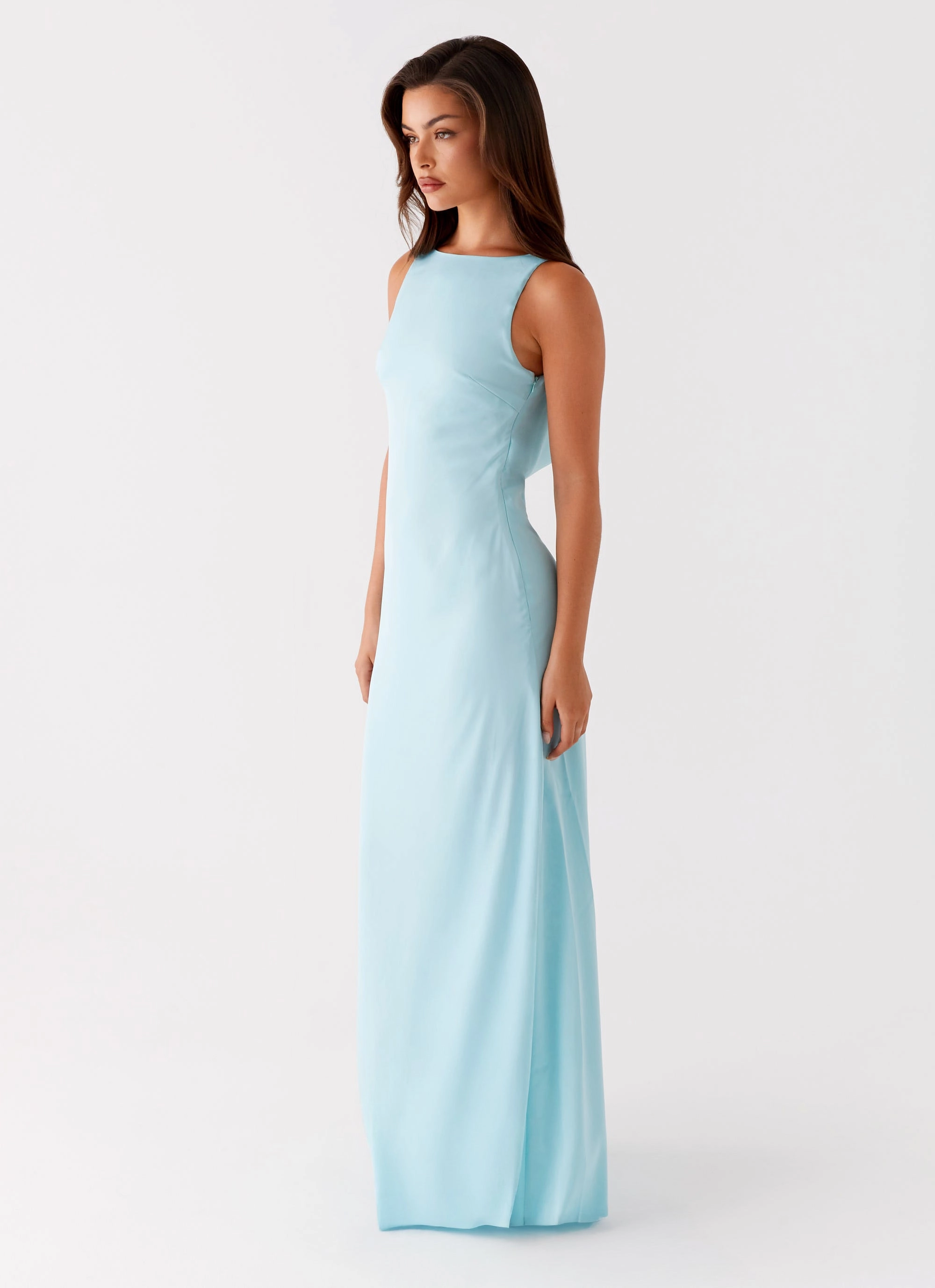 Ronnie Maxi Dress - Blue Clean Comfort Classy Look