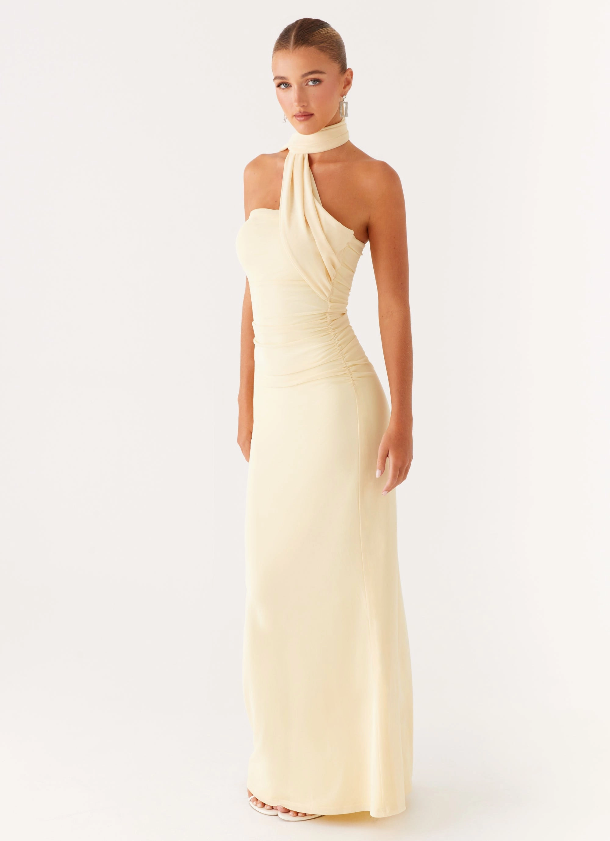 Songbird Maxi Dress - Yellow ReinforcedHem Raw-Hem