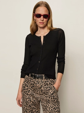 Lightweight Ribbed Cardi Black Temperature Control Fabric Anti Static Cloth Blend