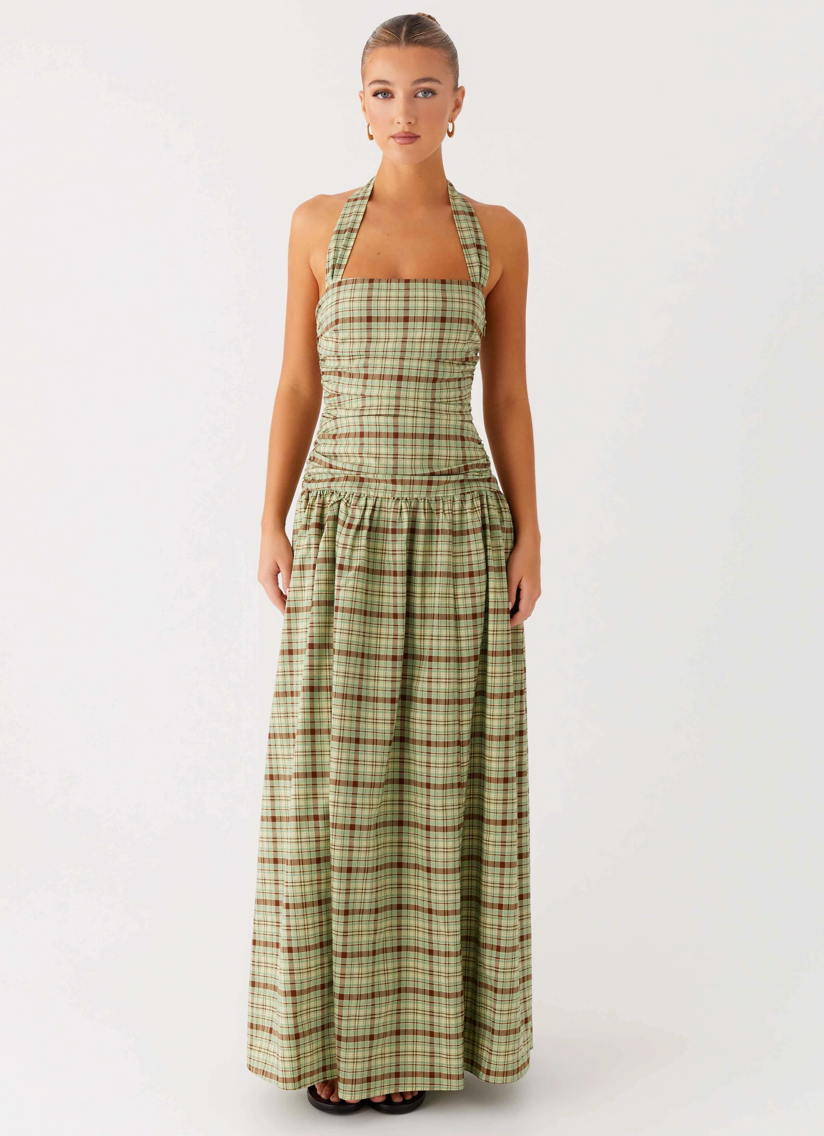 Lilith Maxi Dress - Forest Plaid New Mood