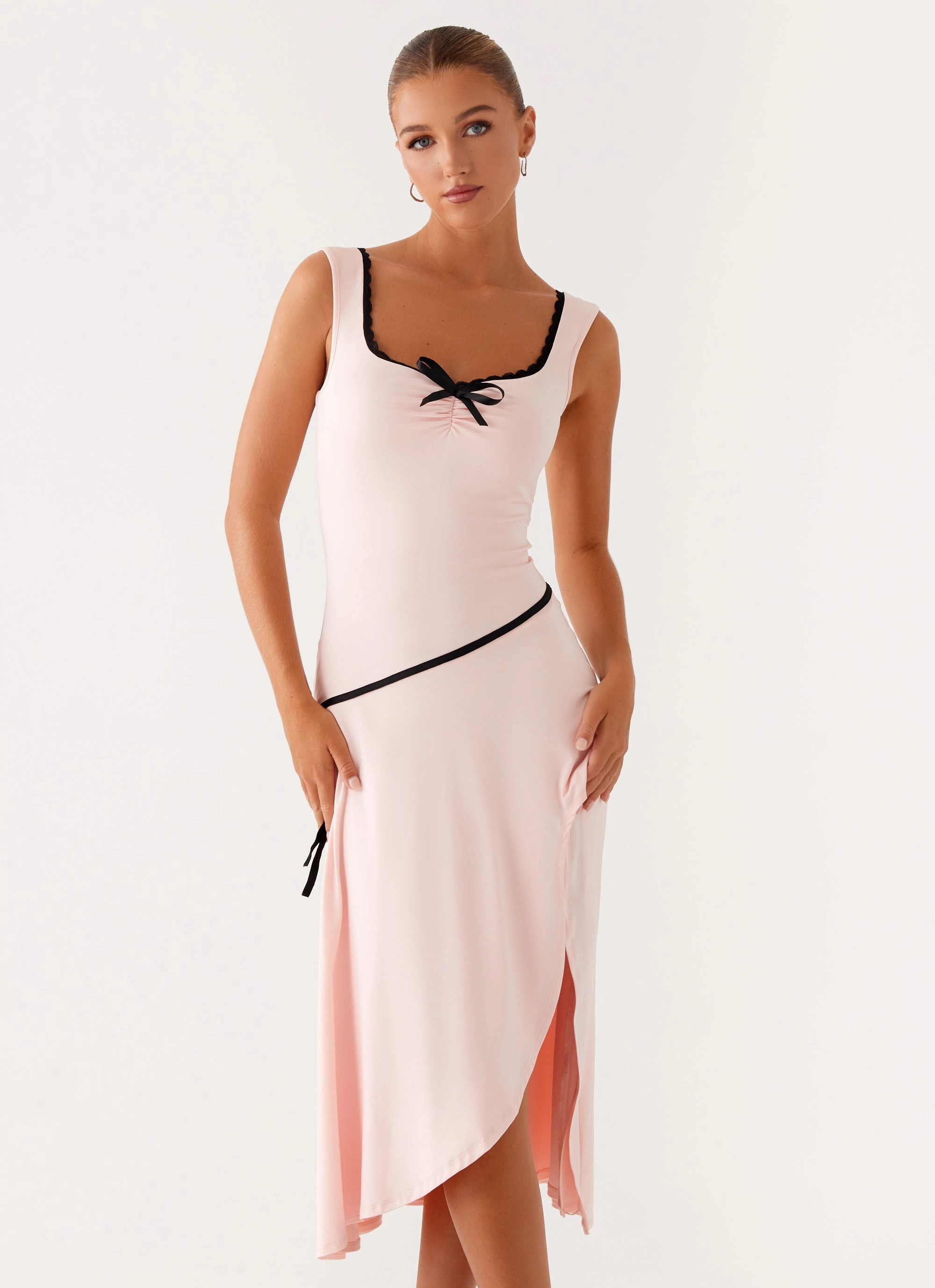 Date Ready Darlene Midi Dress - Pink