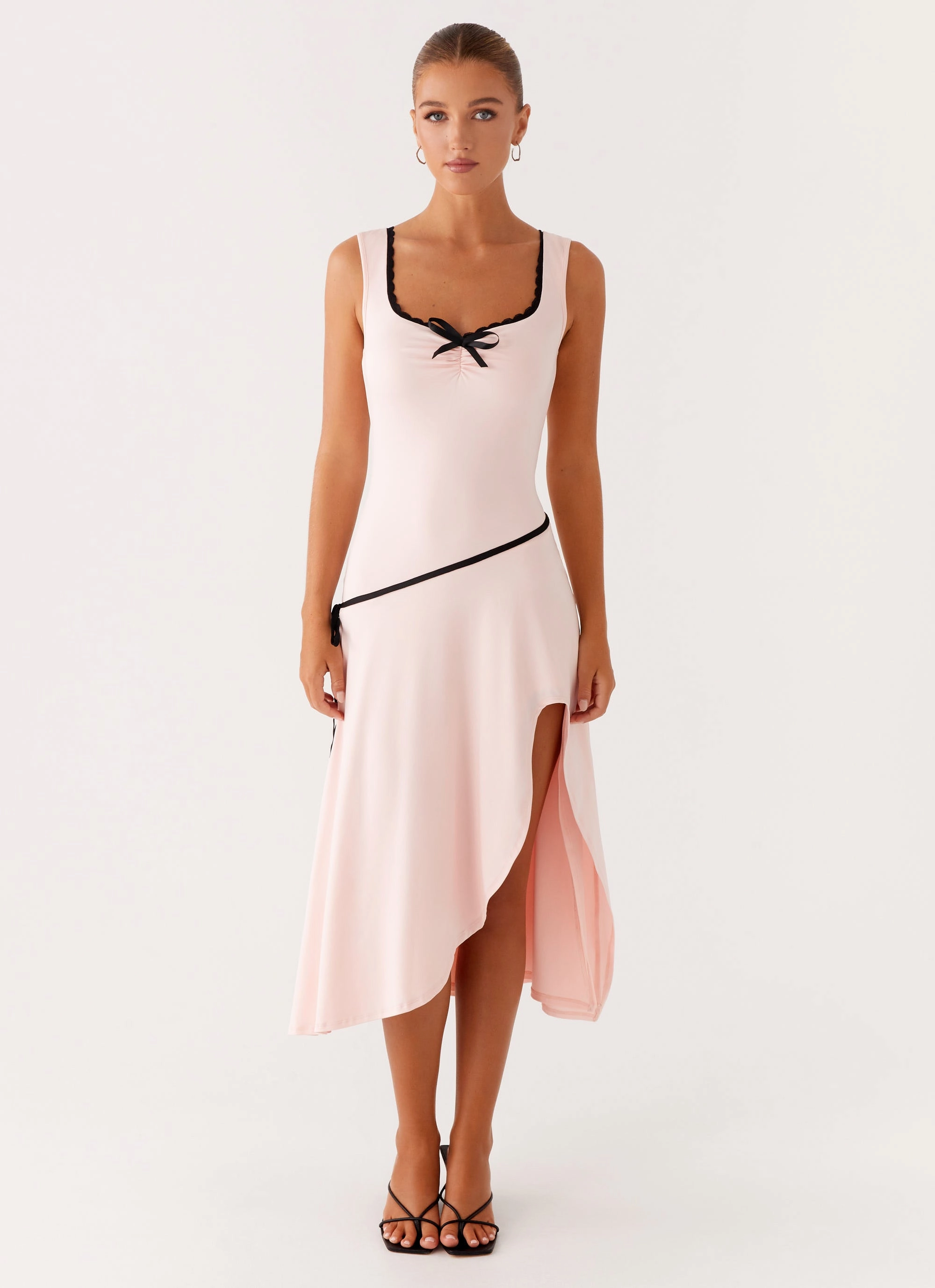 Darlene Midi Dress - Pink Vacation Vibes