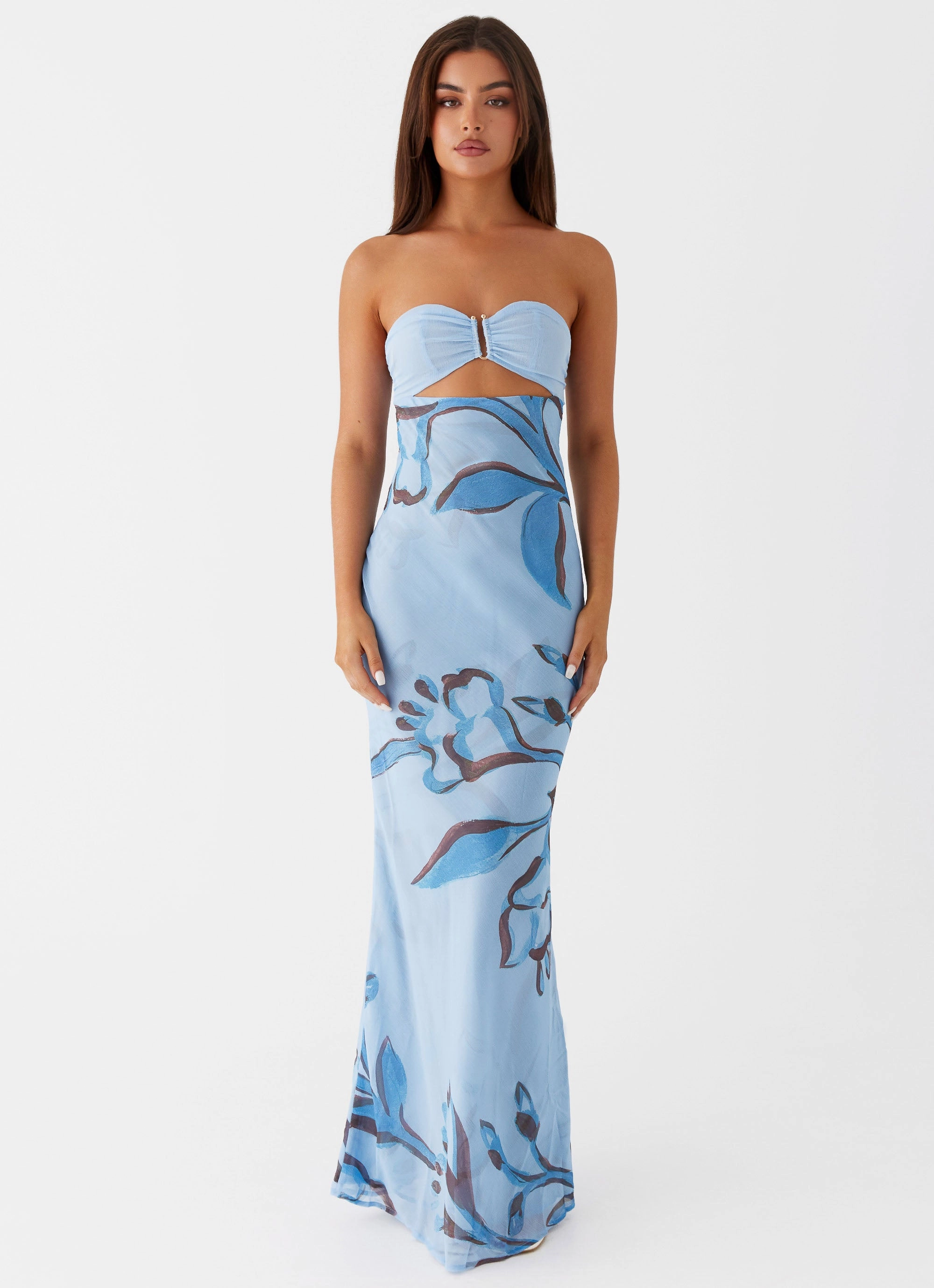UVProtectiveLayer Color Pop Tropicana Maxi Dress - Blue Floral
