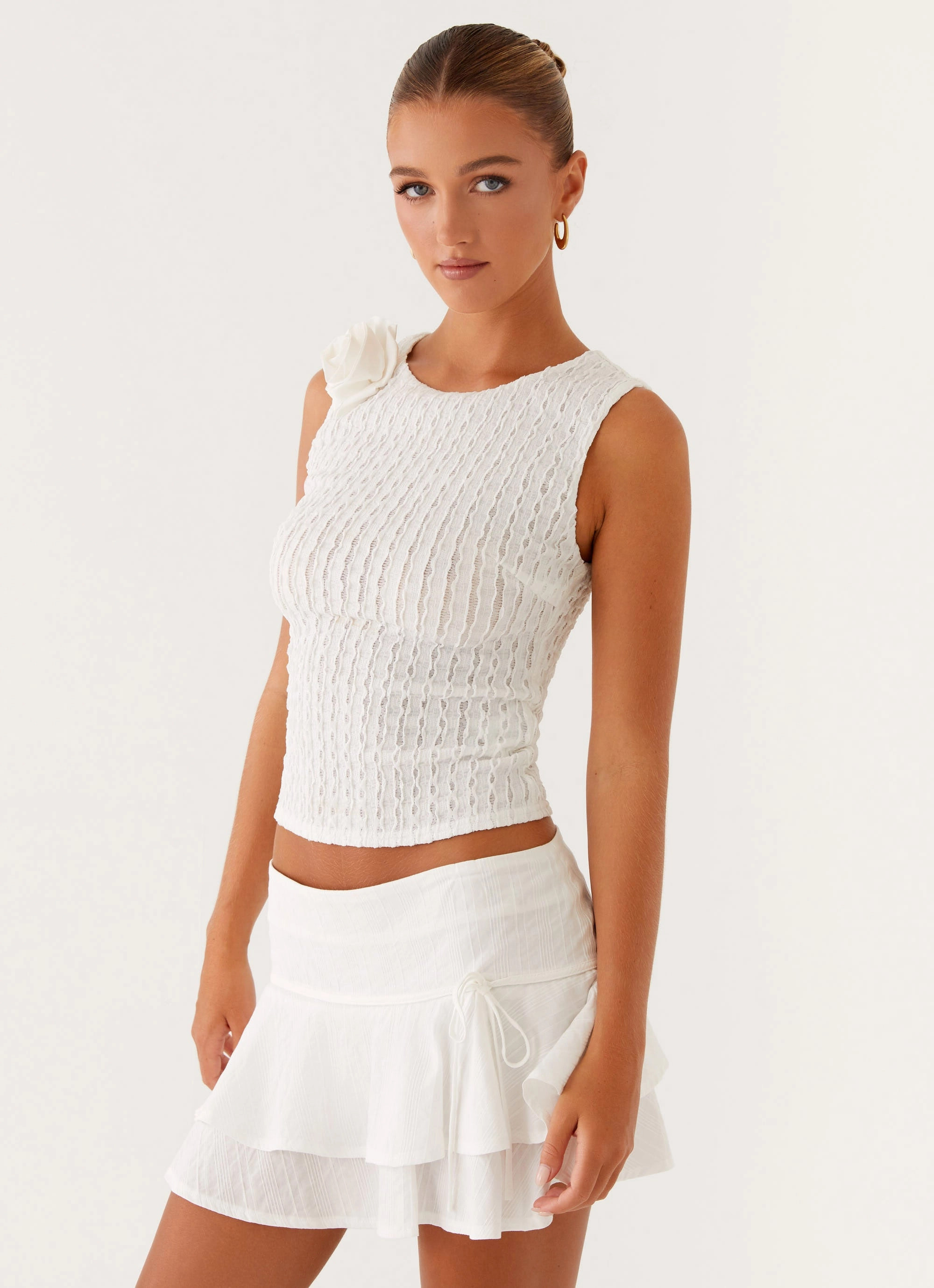Lisbon Mini Skirt - White Stylish Choice Daily Mood