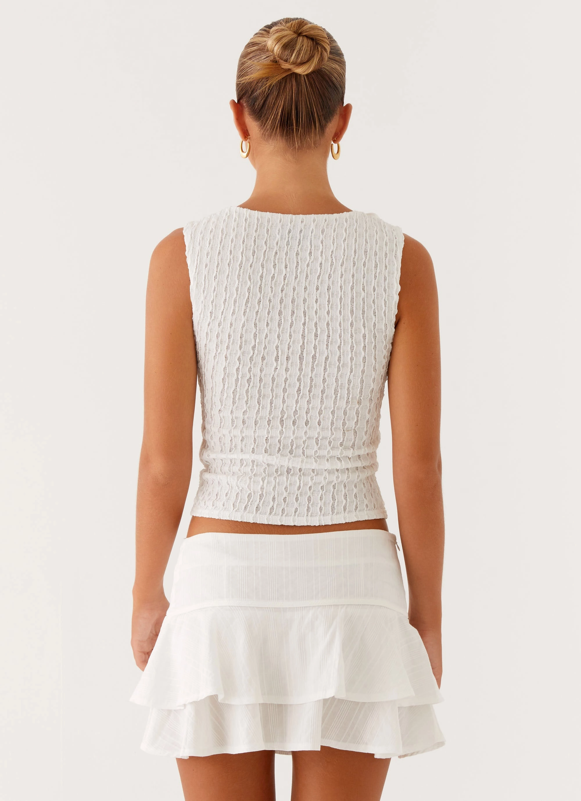 Weekend Favorite Dust Proof Fabric Lisbon Mini Skirt - White