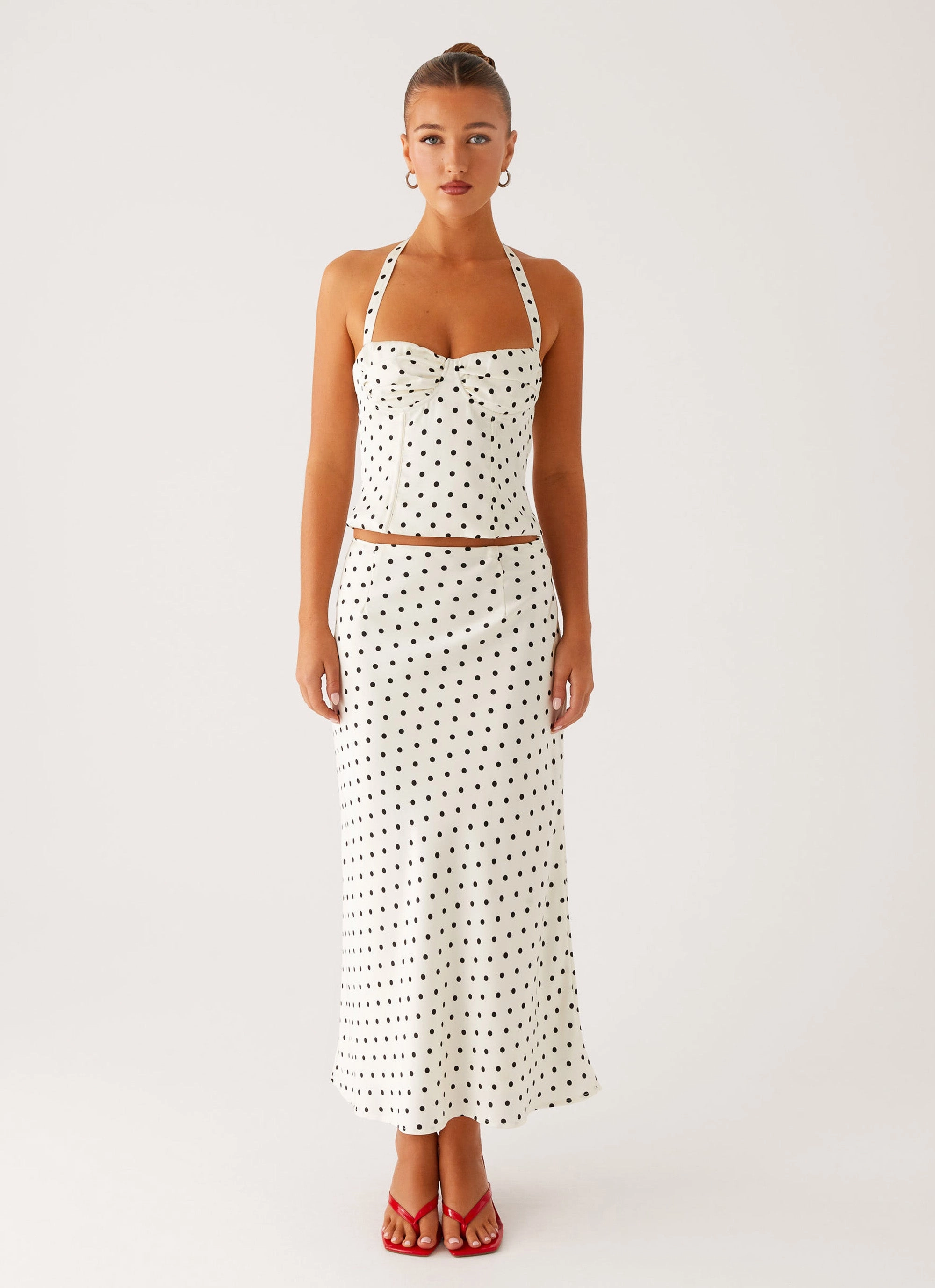 Easy Fit ErgonomicShape Breanne Top - White Polka Dot