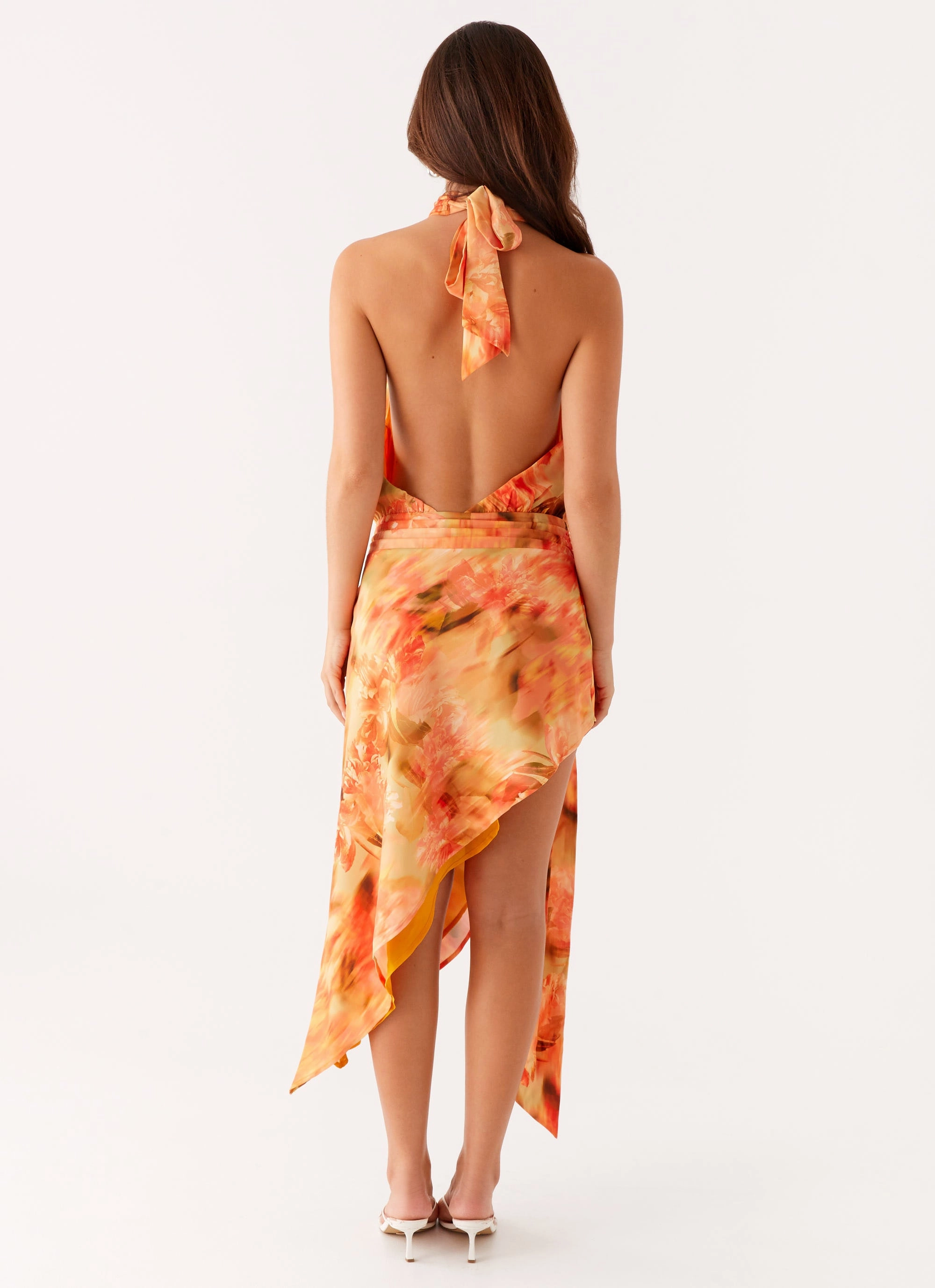 Statement-Print Lou Midi Dress - Sunset Floral
