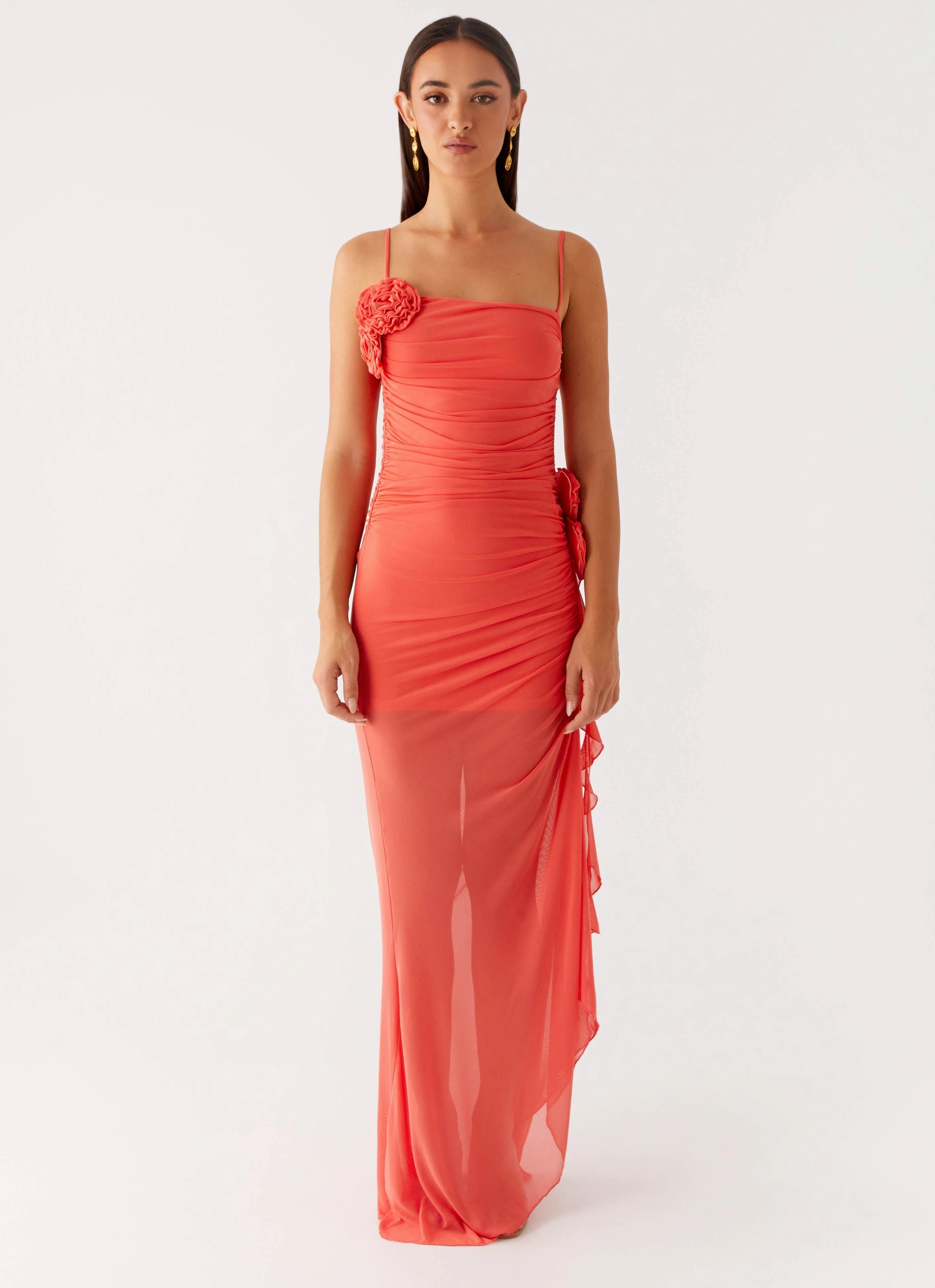 Louana Maxi Dress - Coral Grab Quick