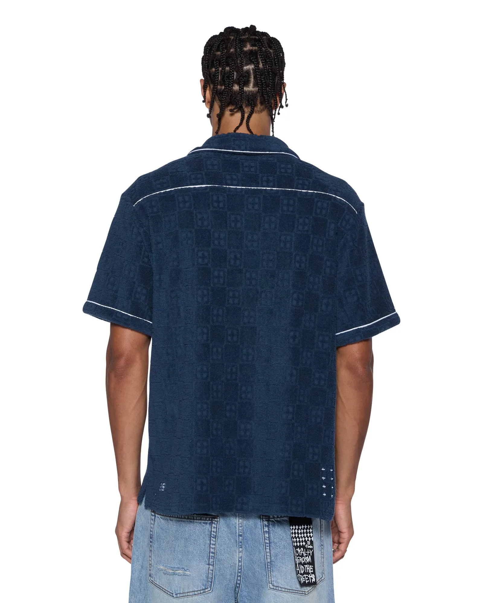 LOUNGE SS RESORT SHIRT NAVY Clean Finish Airflow channels