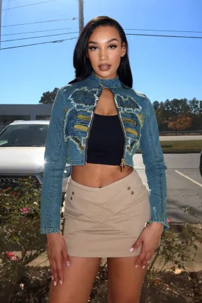 Lover Girl Denim Washed Graphic Jacket DurableWeave