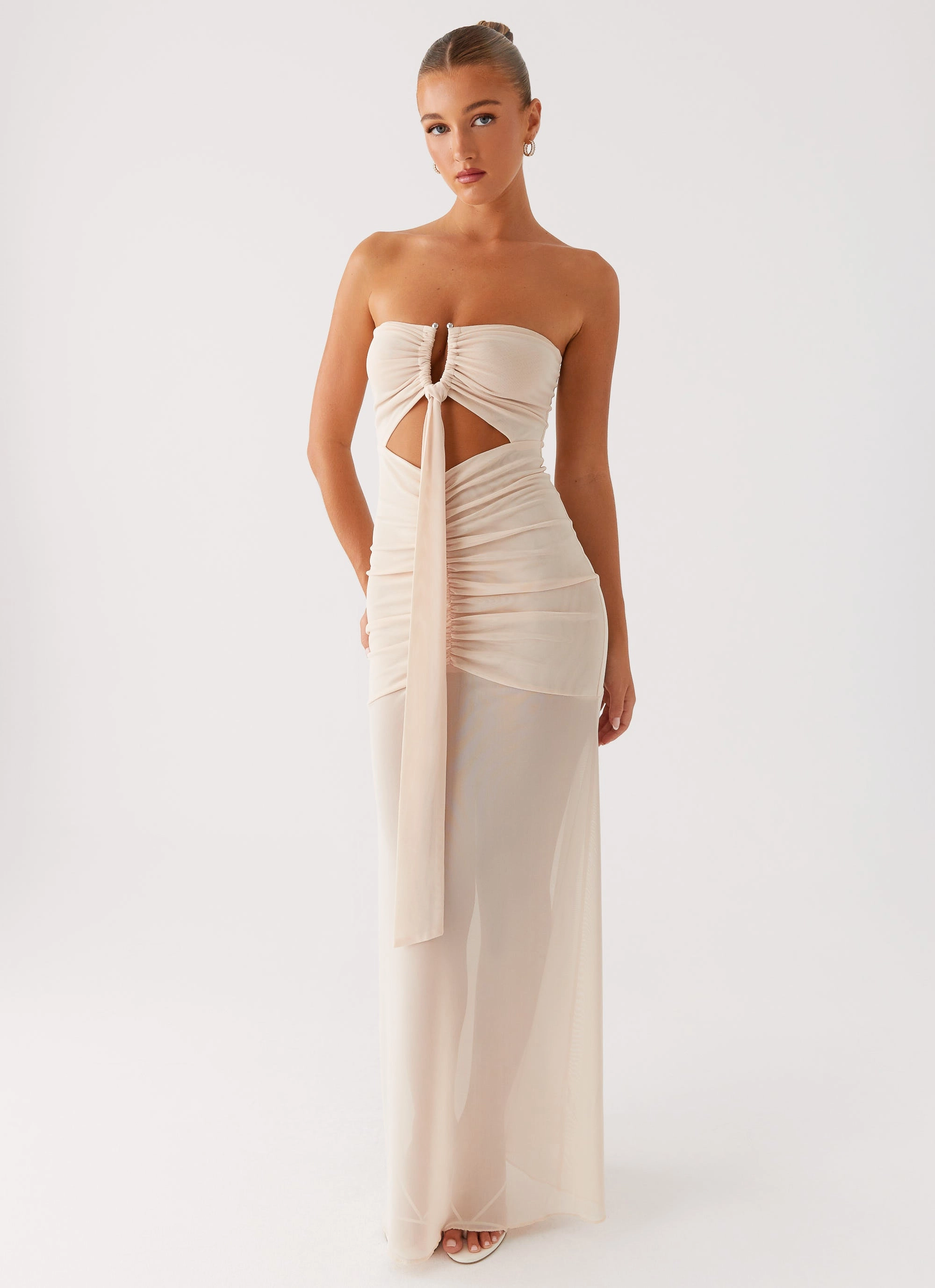 Lovie Maxi Dress - Beige Relaxed Style