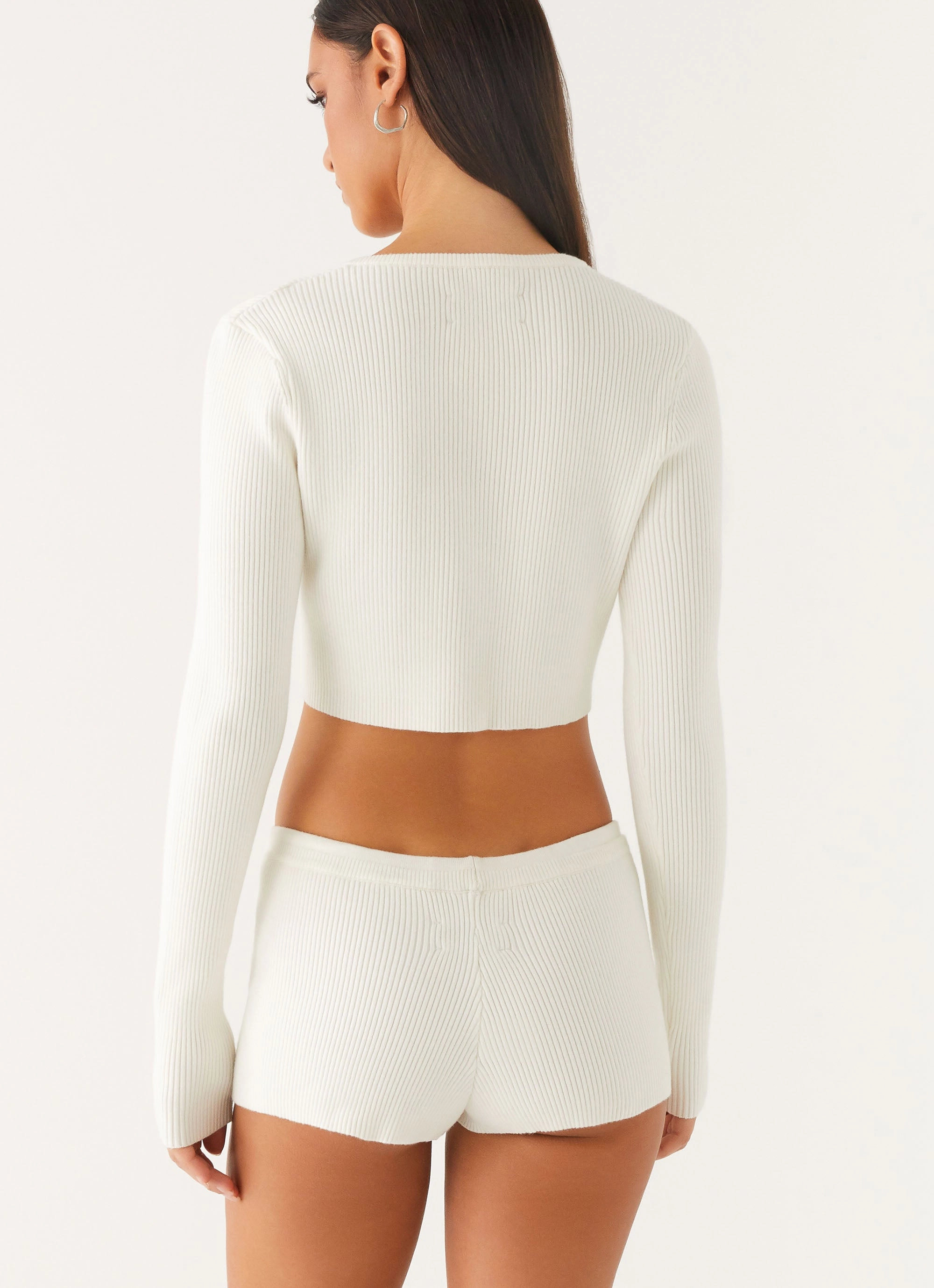 Chill Weather Sustainable Packaging Adria Long Sleeve Cardigan - Ivory