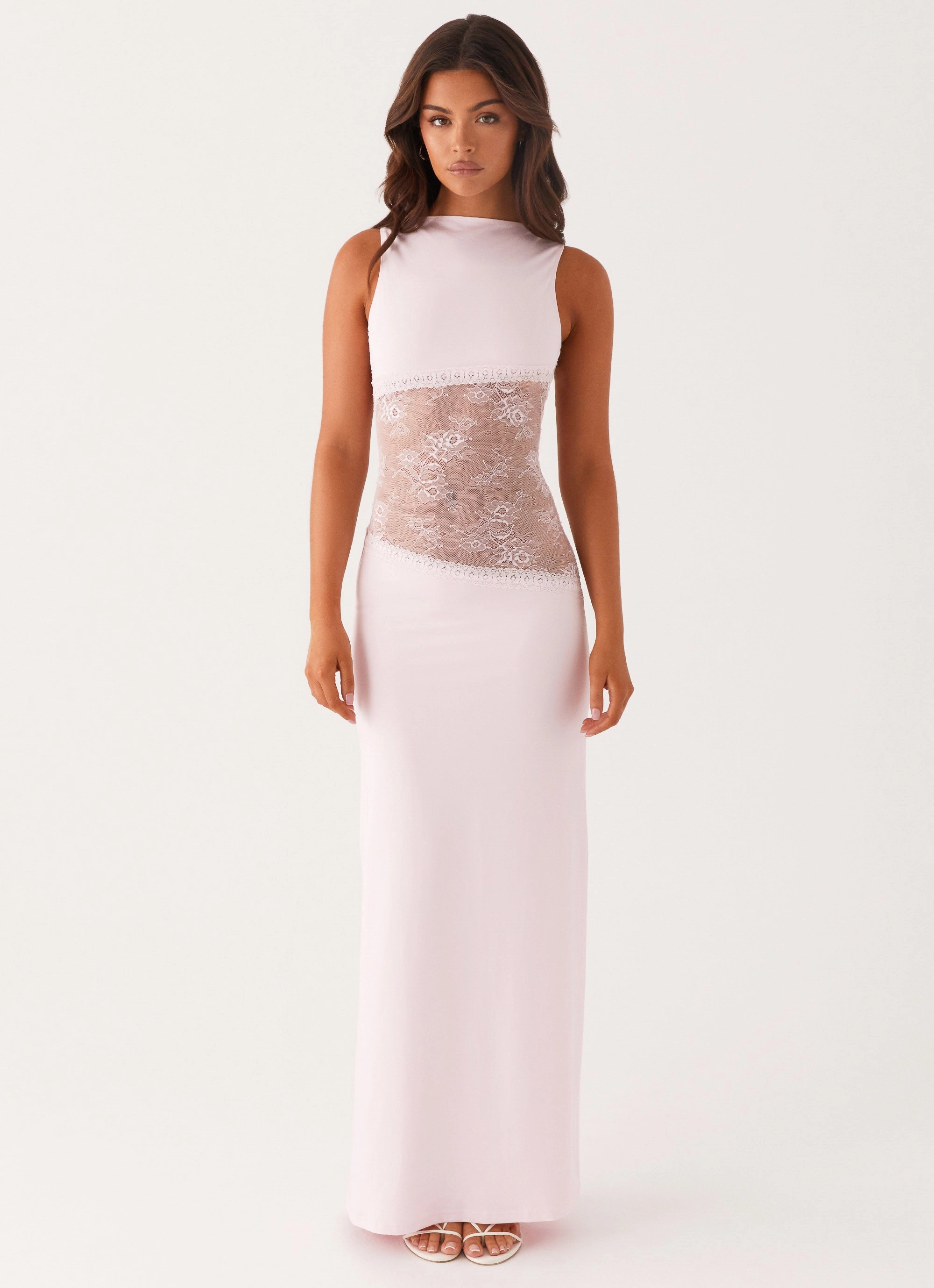 Lucinda Maxi Dress - Pink Classic Style Formal Look