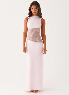 Lucinda Maxi Dress - Pink Classic Style Formal Look
