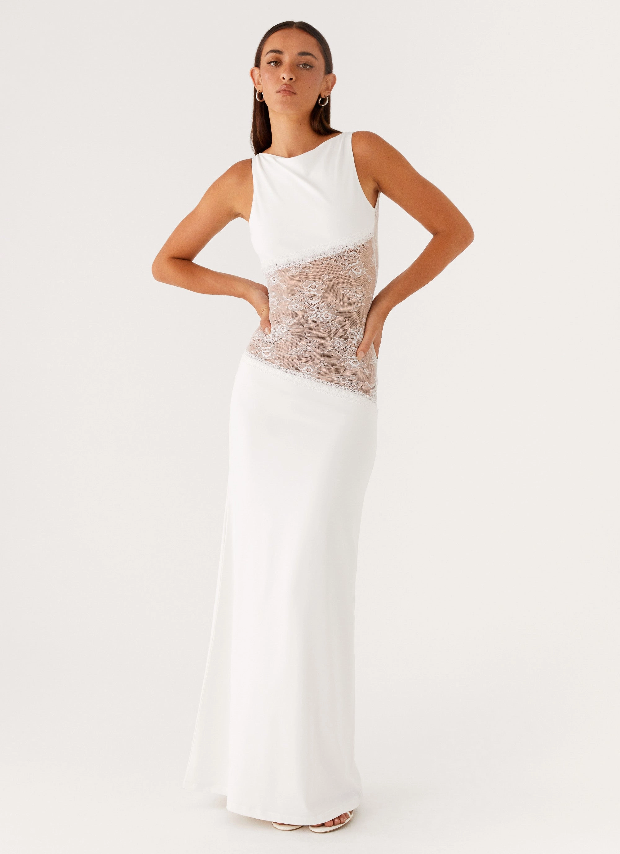 Lucinda Maxi Dress - White Chic formal attire