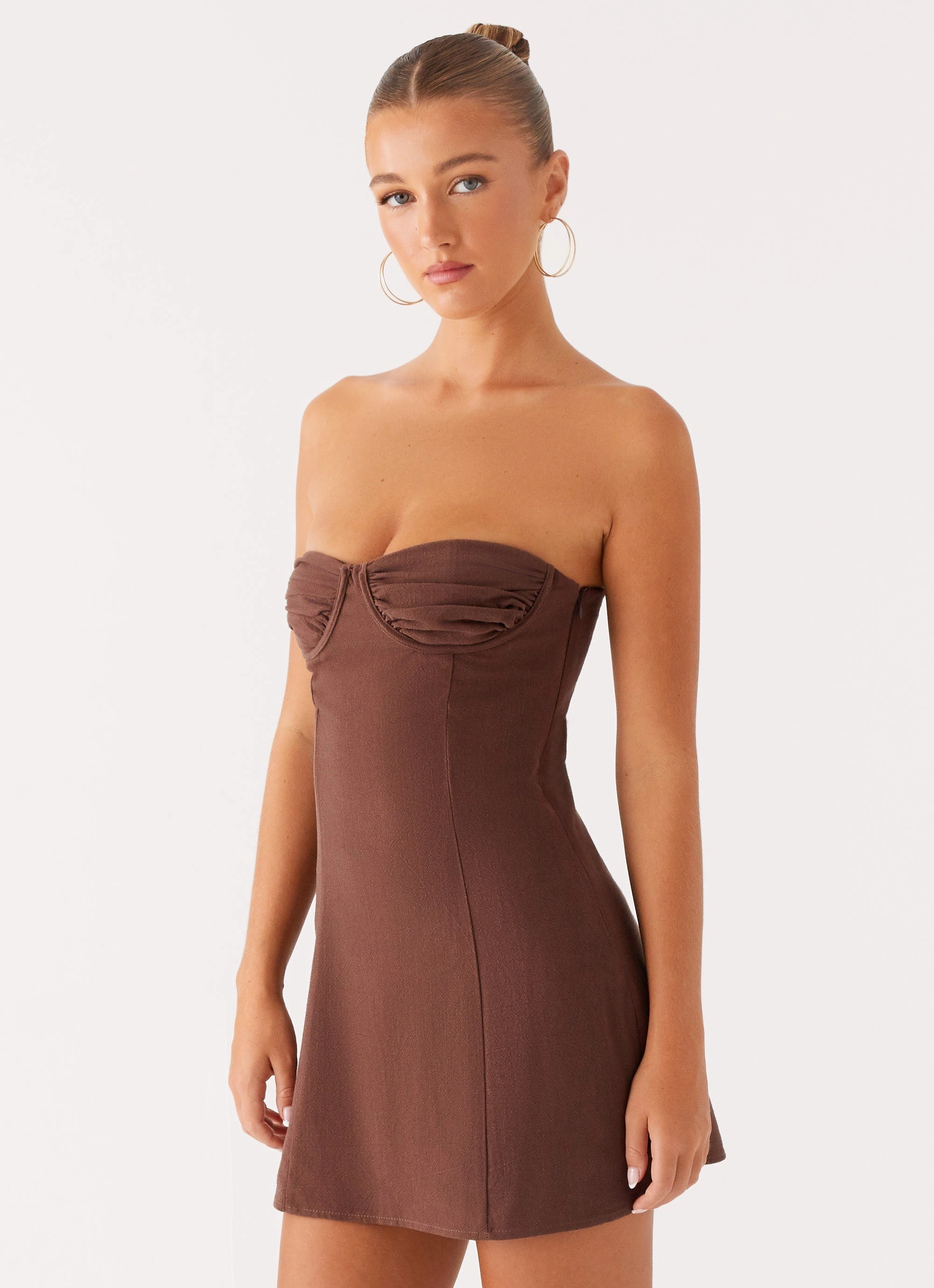 Ludo Mini Dress - Chocolate Odor Resistant Treatment Midi length
