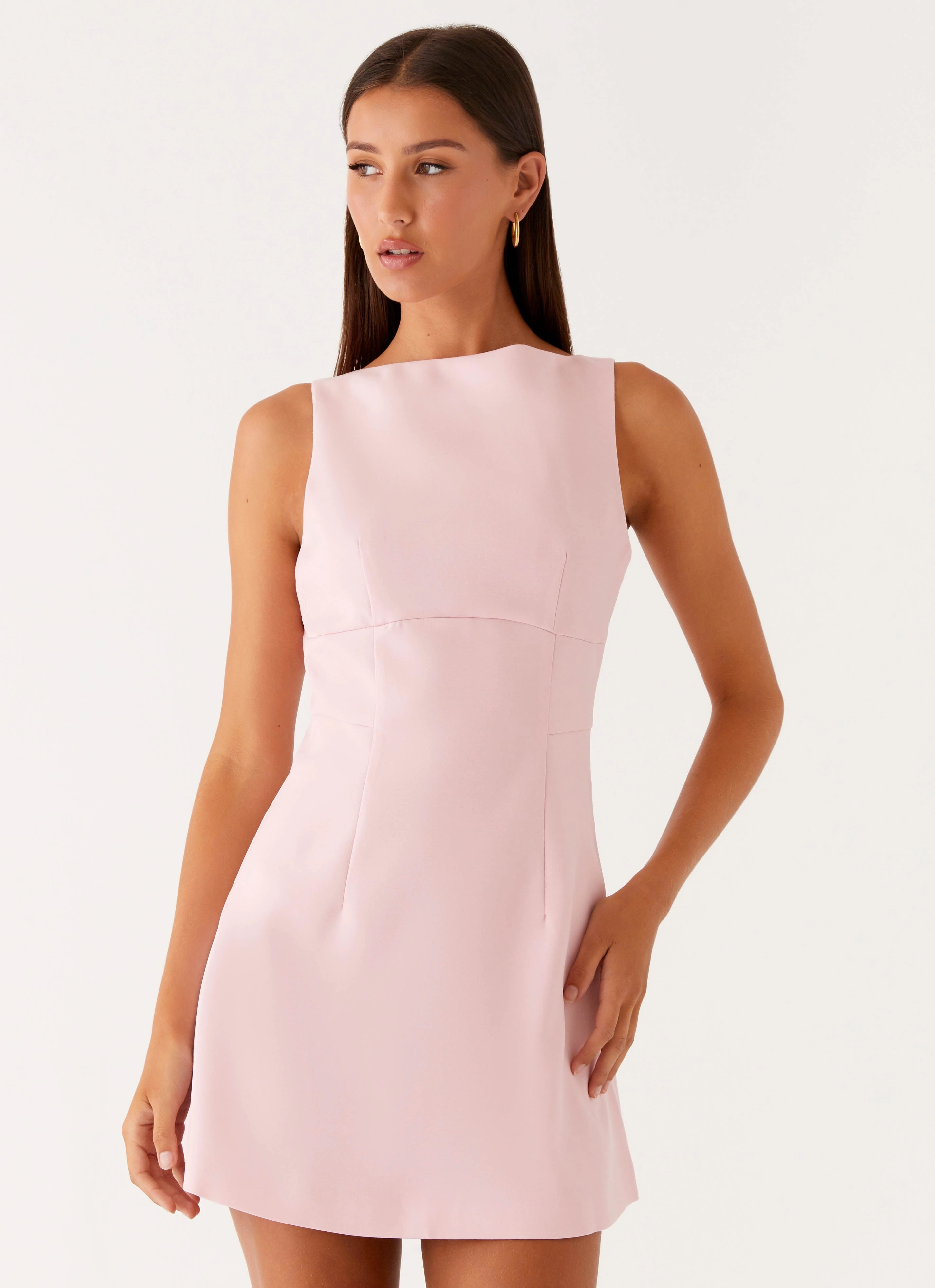 Polished Look Biodegradable Fabric Lulita Mini Dress - Pink