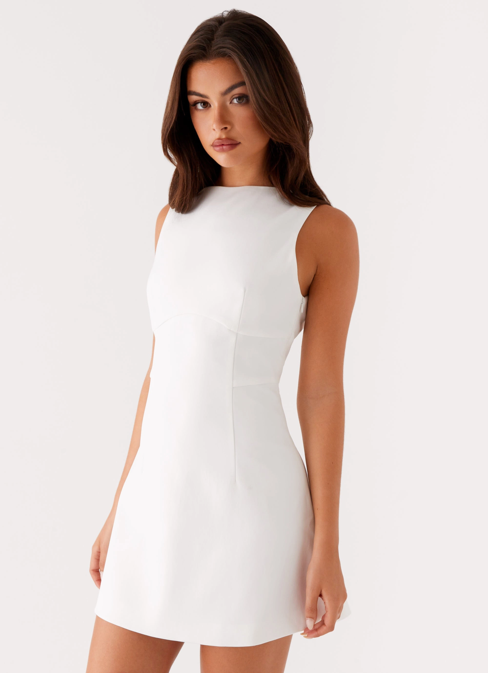 Lulita Mini Dress - White Minimalist fashion