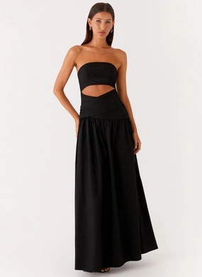 Lumen Maxi Dress - Black Soft Fashion Pure Fit