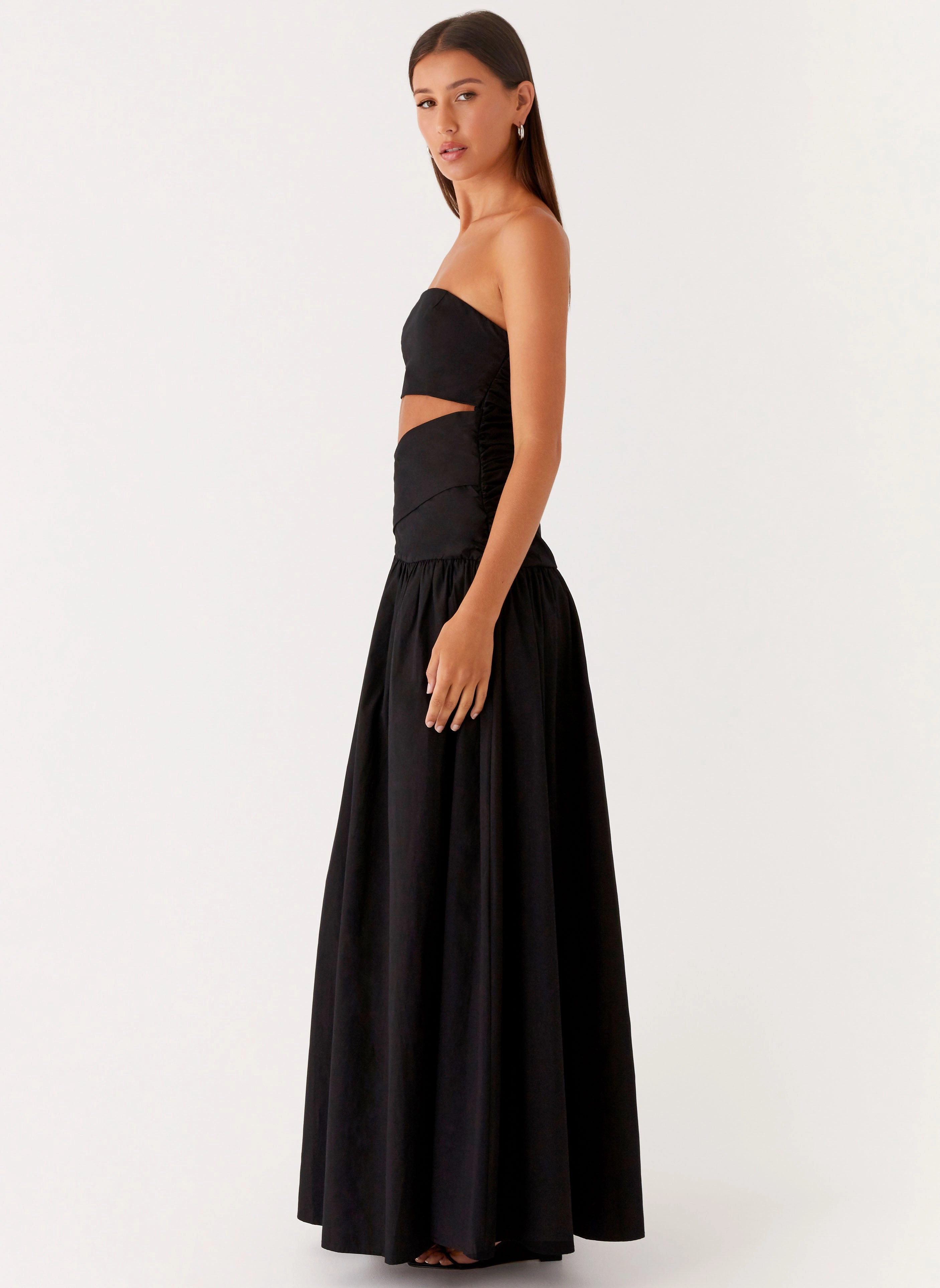 Lumen Maxi Dress - Black Quick Look Cotton Touch