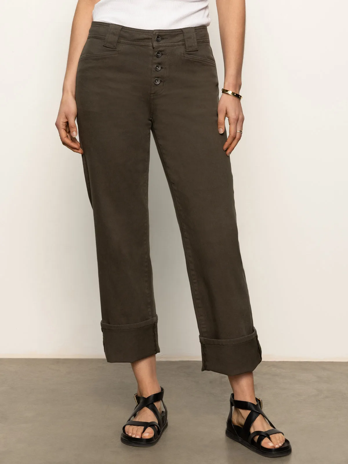 Luna Cuffed Standard Rise Jeans Kalamata Light Fabric All Day Wear