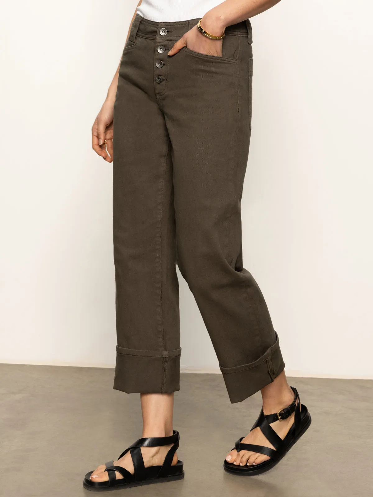 Luna Cuffed Standard Rise Jeans Kalamata Soft Material Bootcut shape