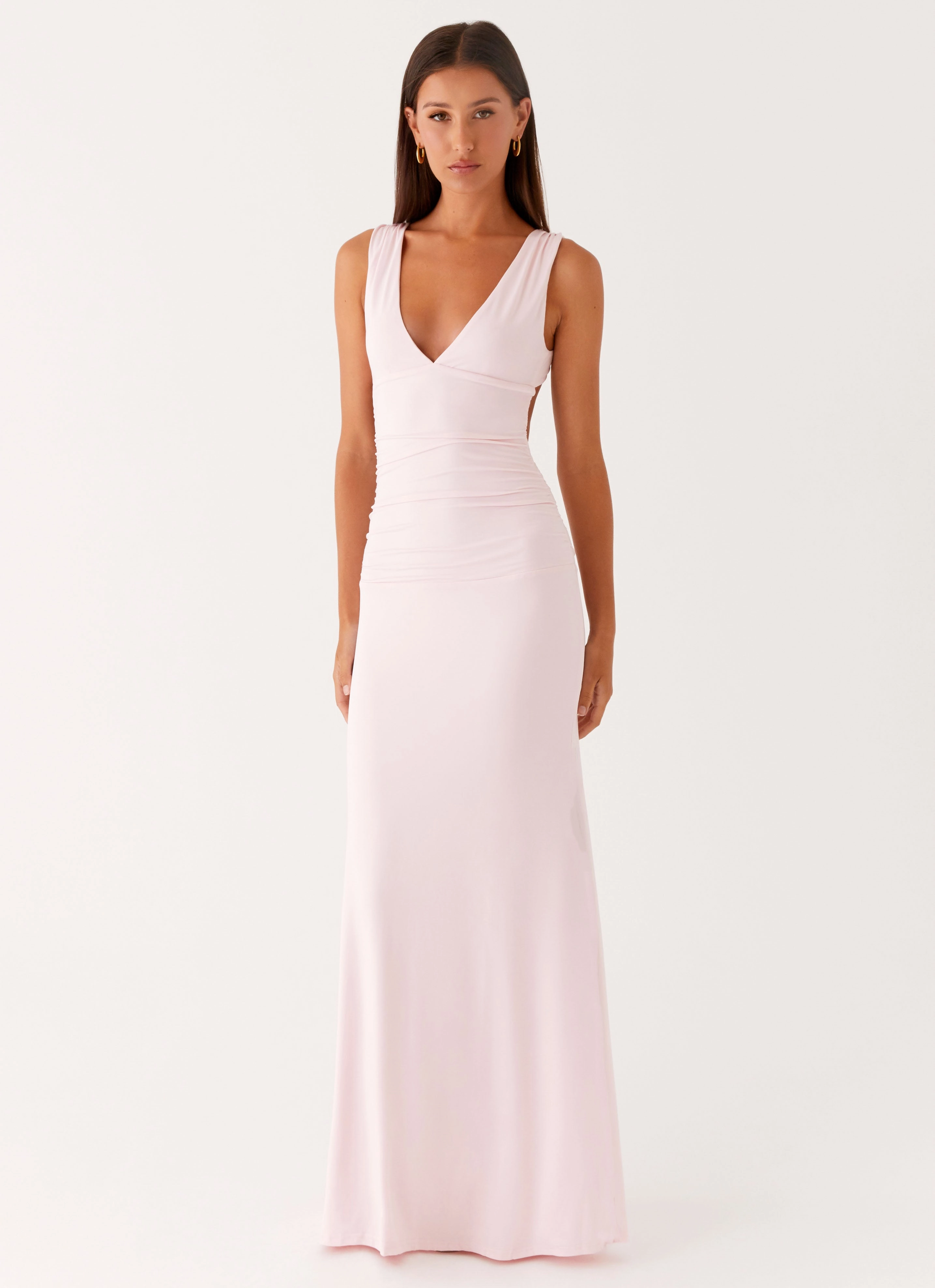 Light Cloud Cherry Sky Maxi Dress - Baby Pink