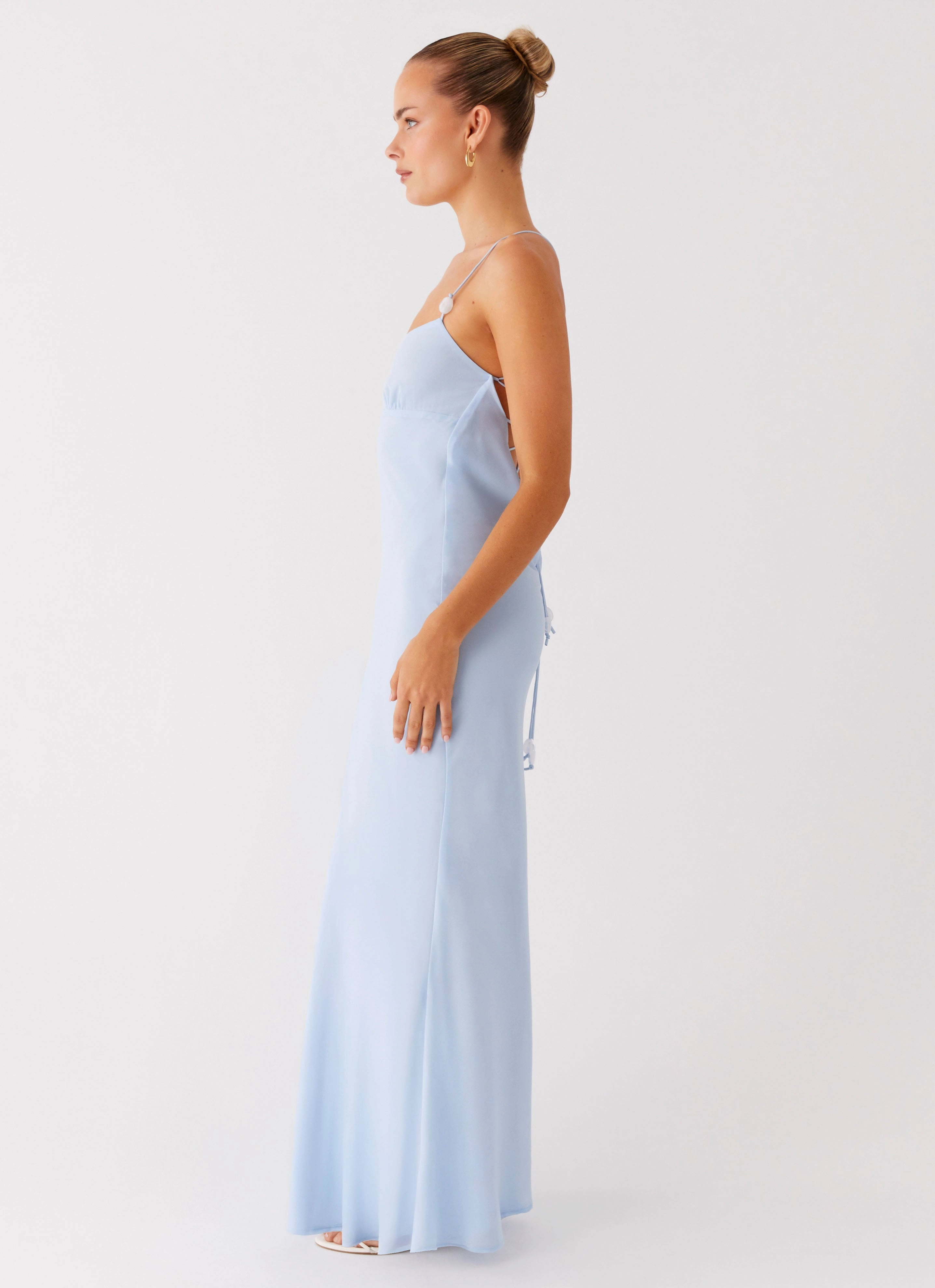 Easy Wrap Cabello Maxi Dress - Pale Blue