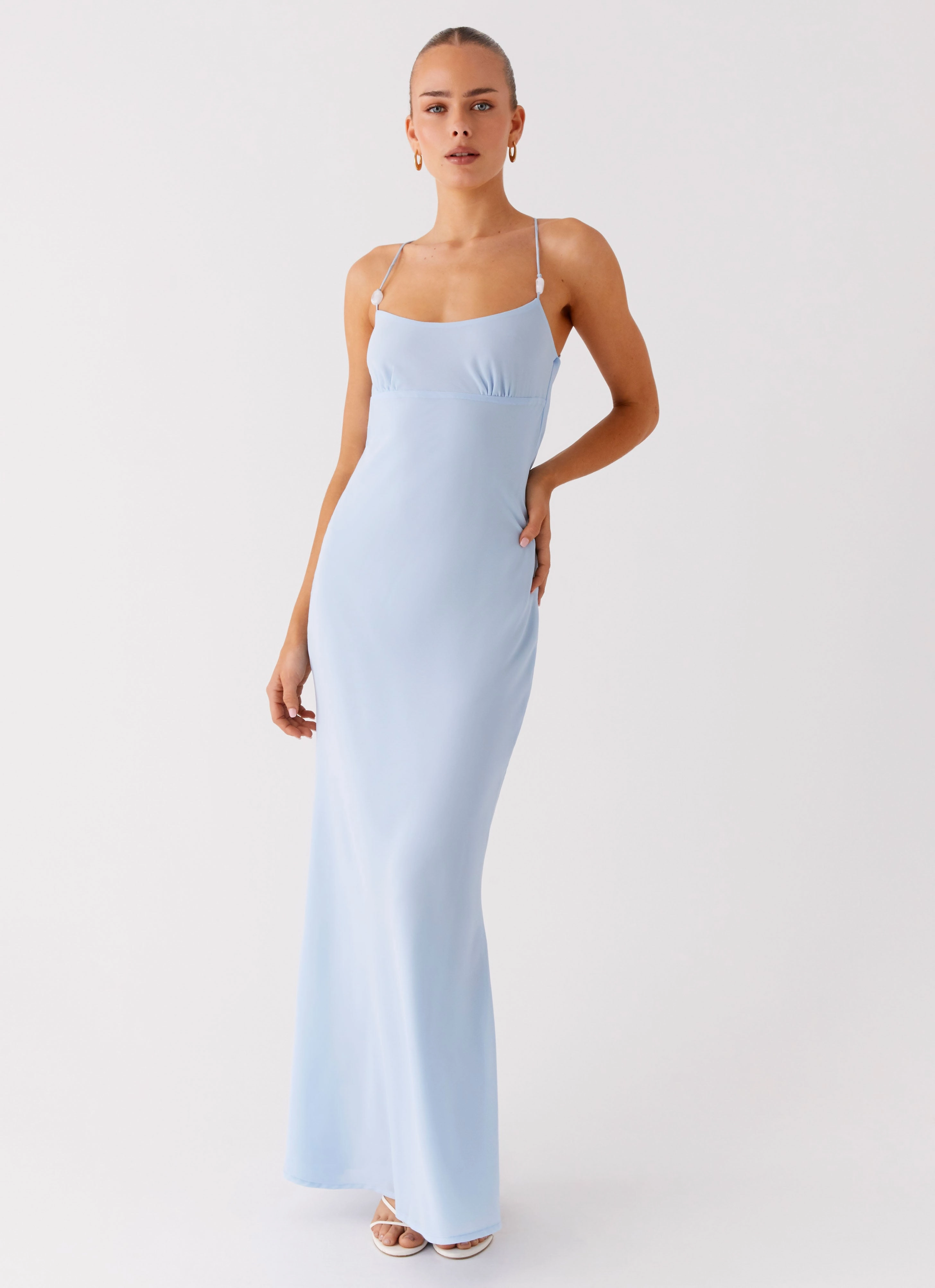 Clean Base Cabello Maxi Dress - Pale Blue