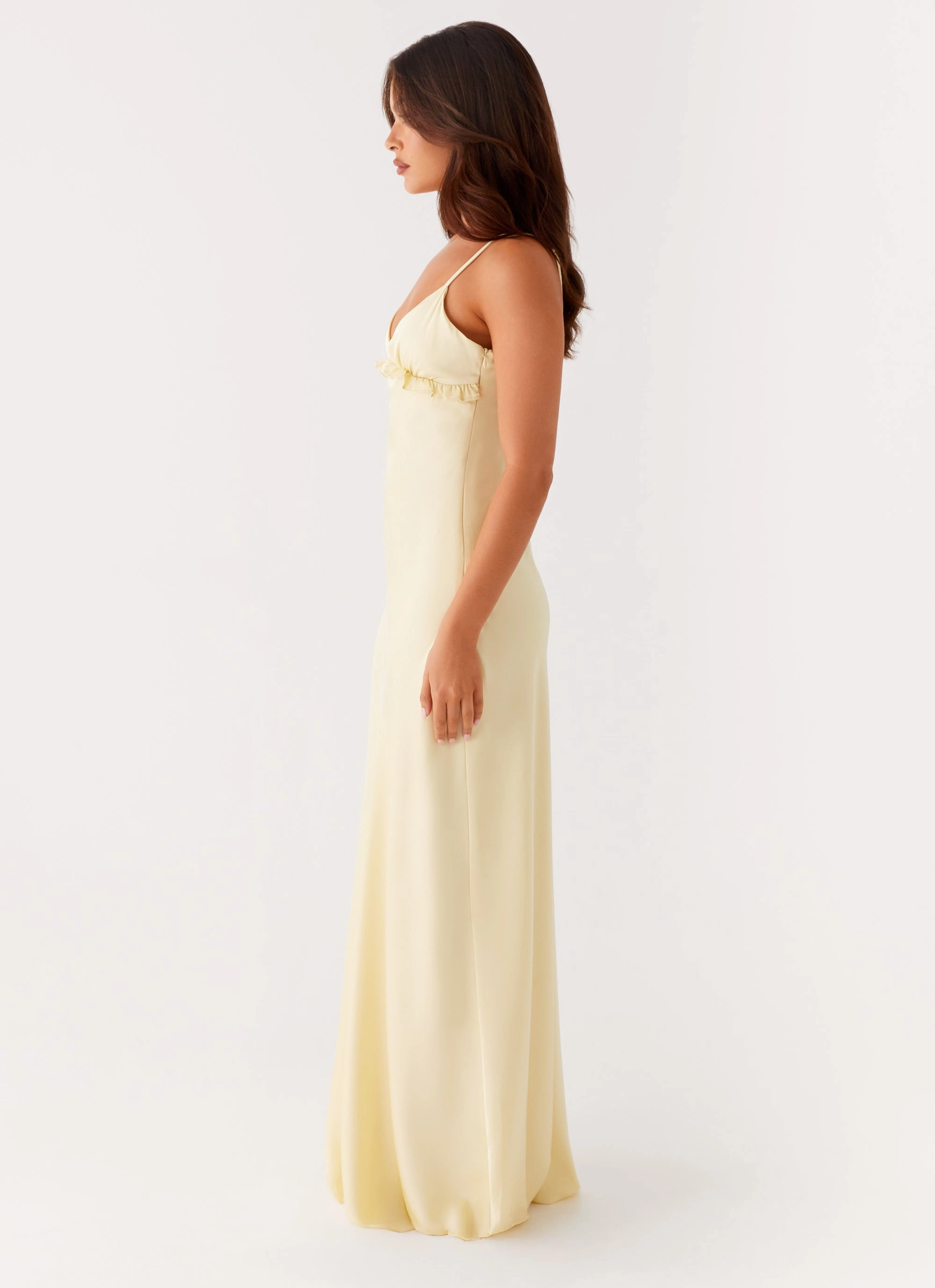 Elona Maxi Dress - Baby Yellow Smooth silhouette DeepPocketStyle