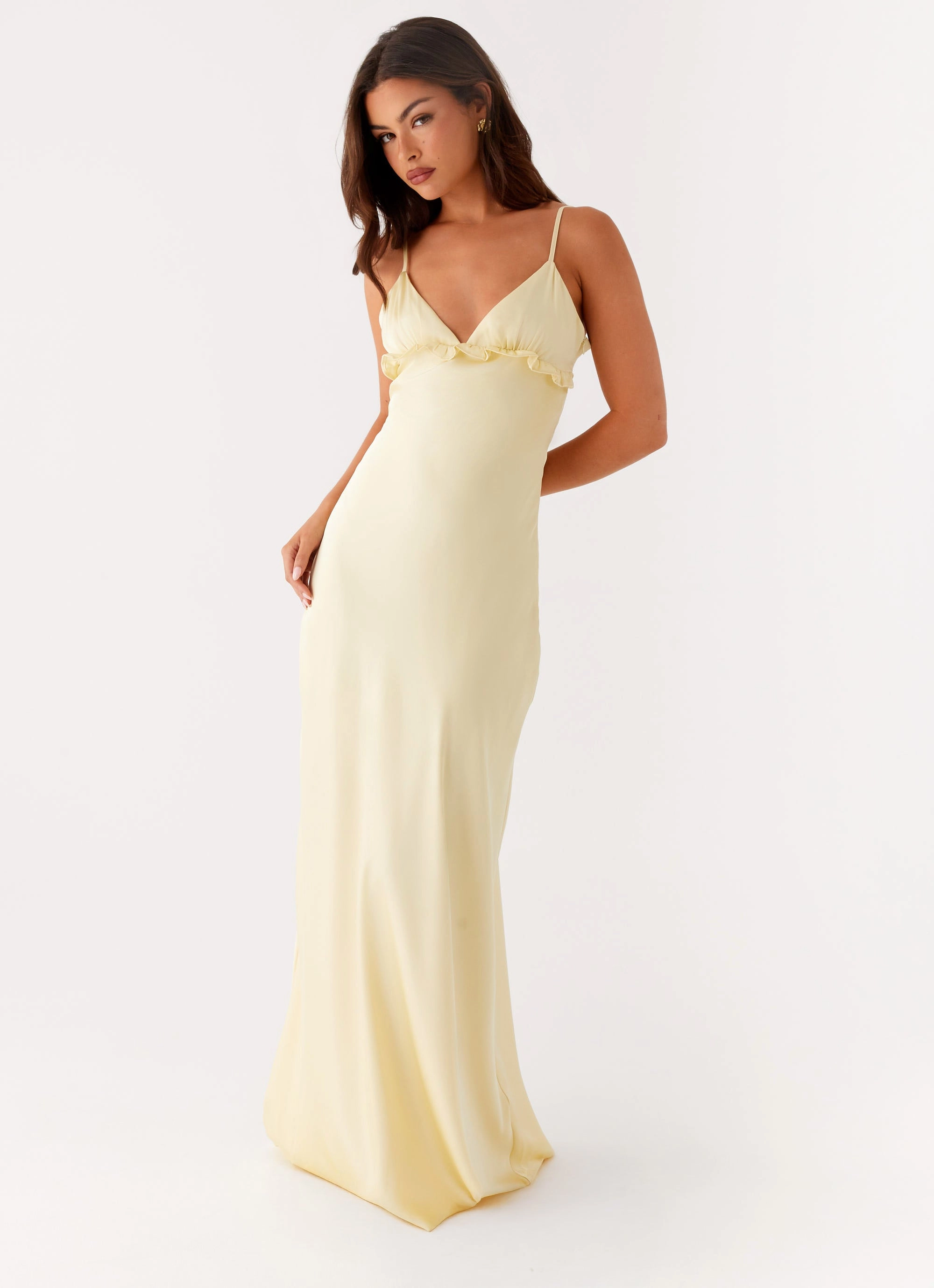Elona Maxi Dress - Baby Yellow Fashionable Cut Cool Motion