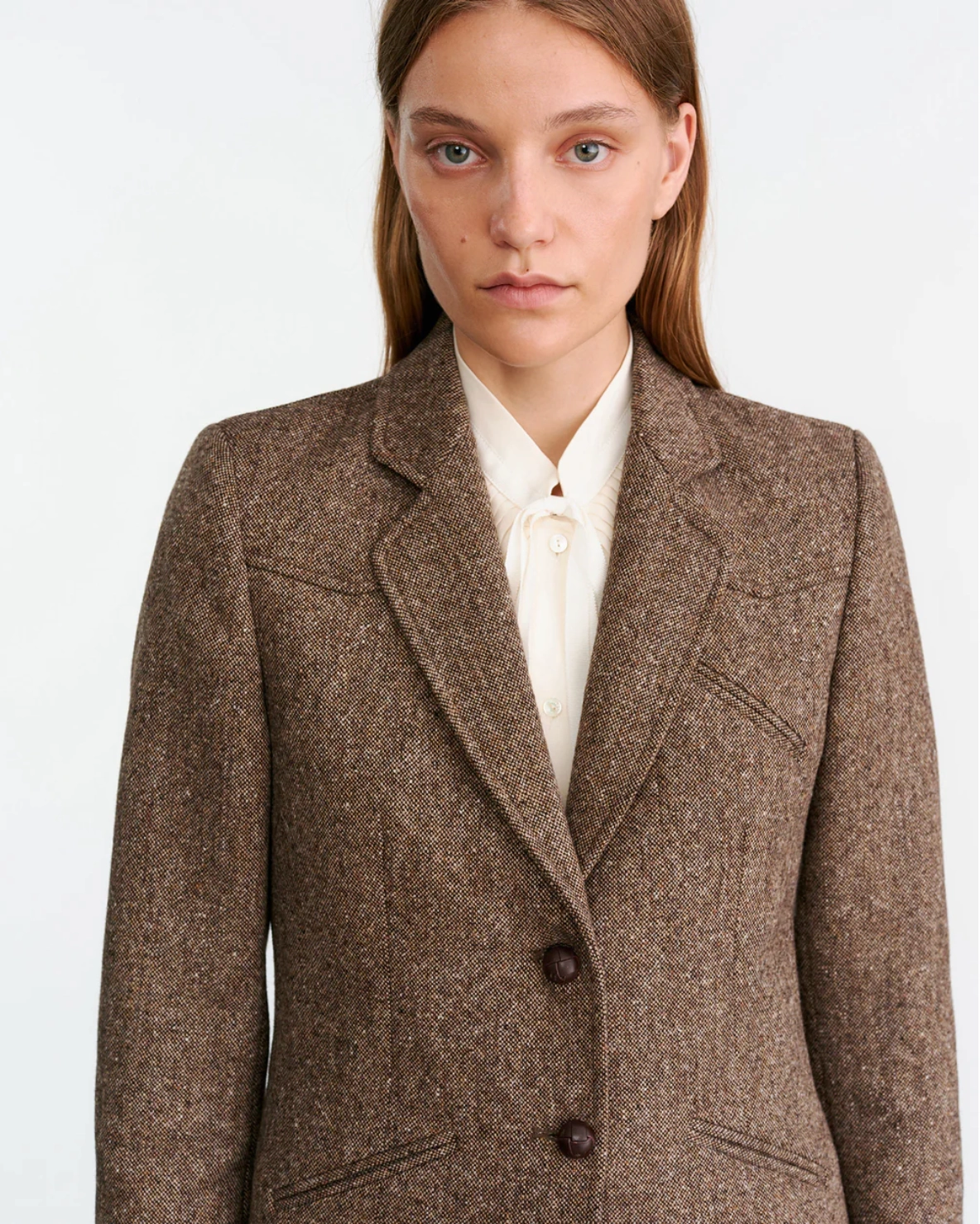 Lyon Jacket in Brown Donegal Express Belted