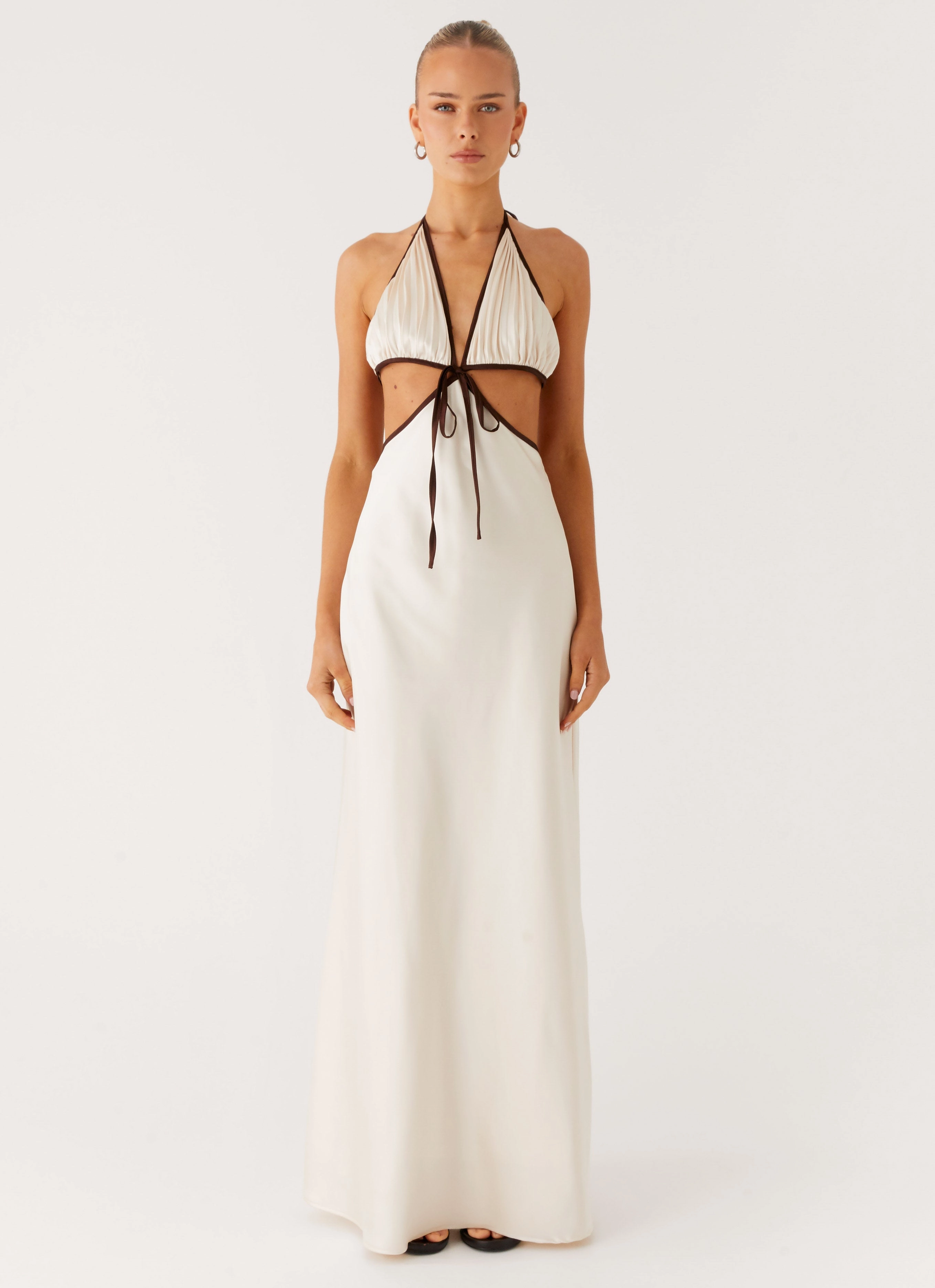 Mabel Maxi Dress - Cream LayeredHemline