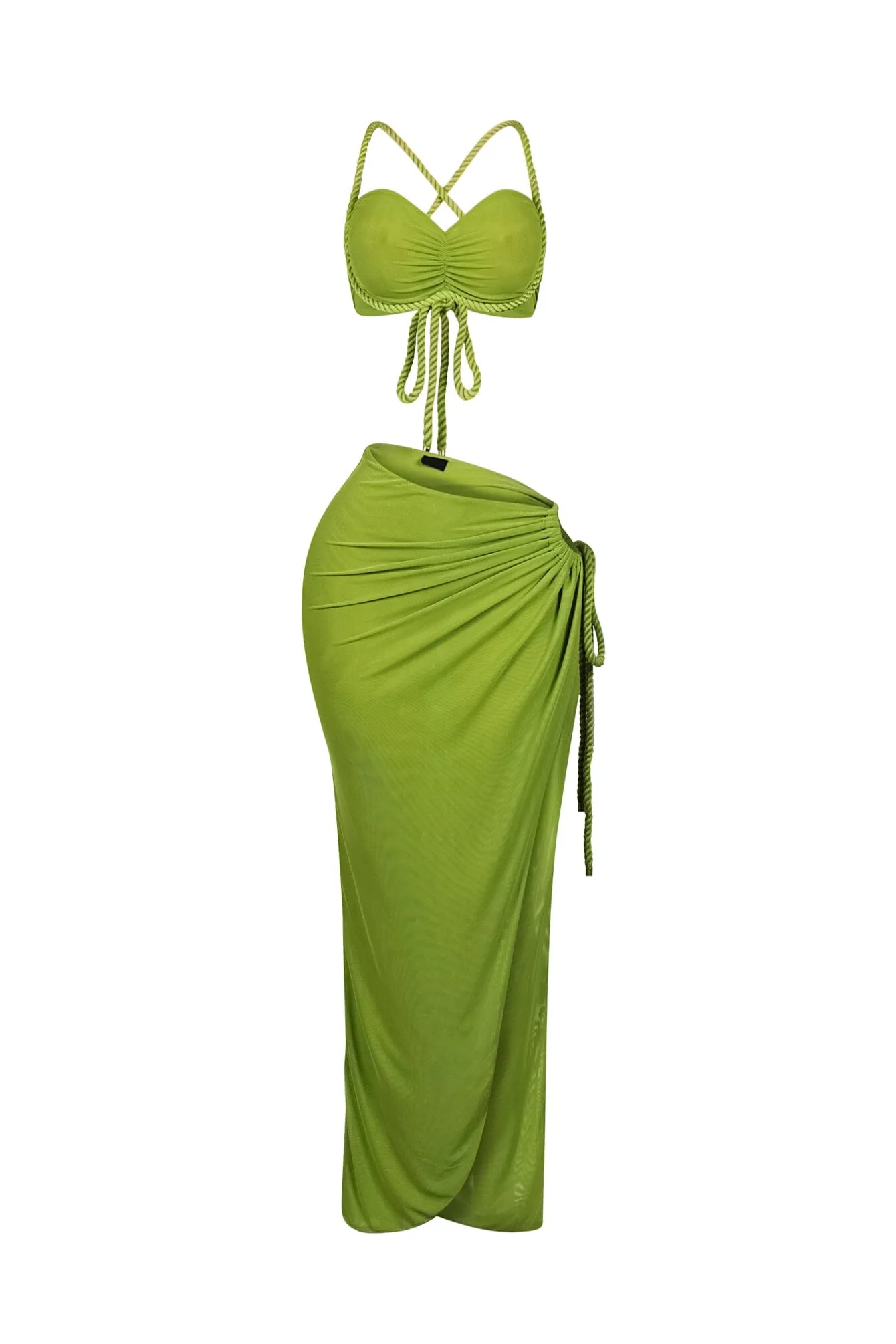 Breathable Layering Maloo Mesh Rope Top & Skirt SET